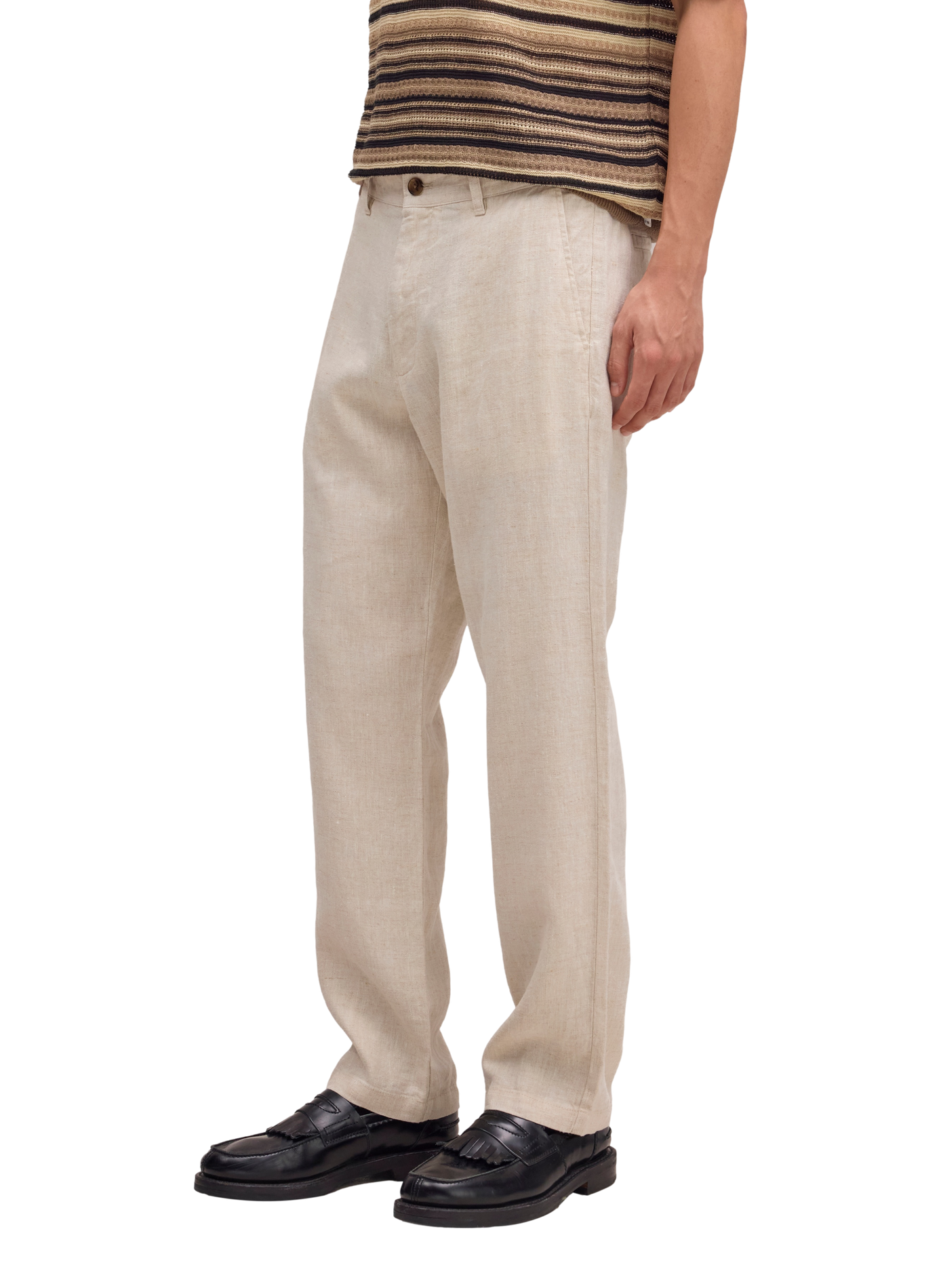 Aden straight linen trousers NN.07 Beige