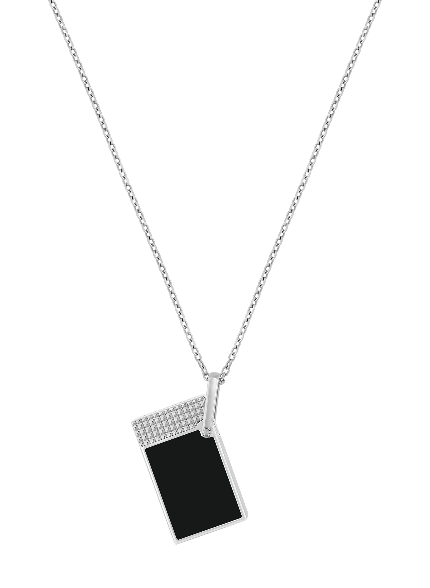 Aansteker halsketting Diamanten punt S.T. DUPONT Zilver