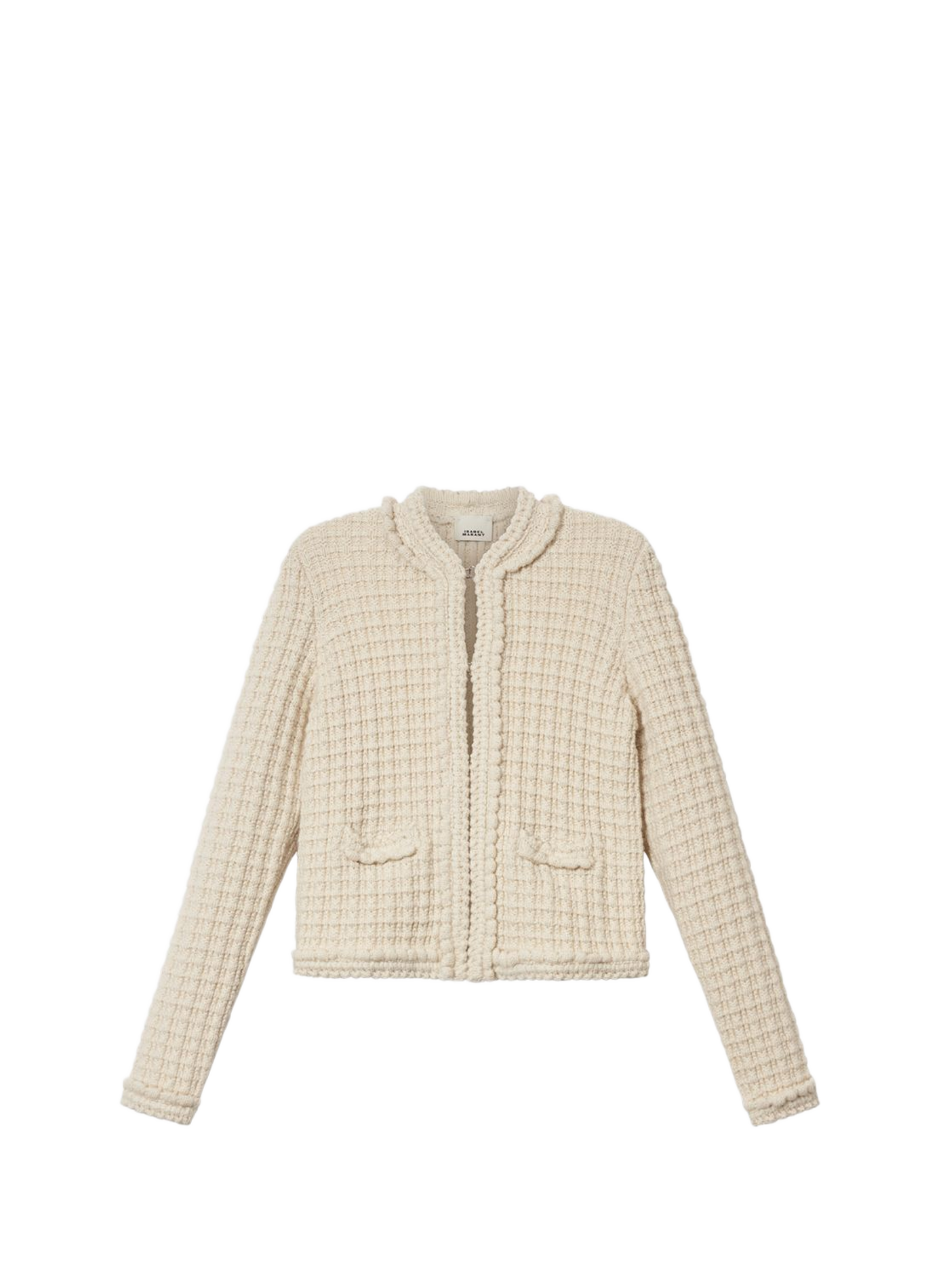 Strickjacke aus Schurwolle und Alpaka ISABEL MARANT Weiss
