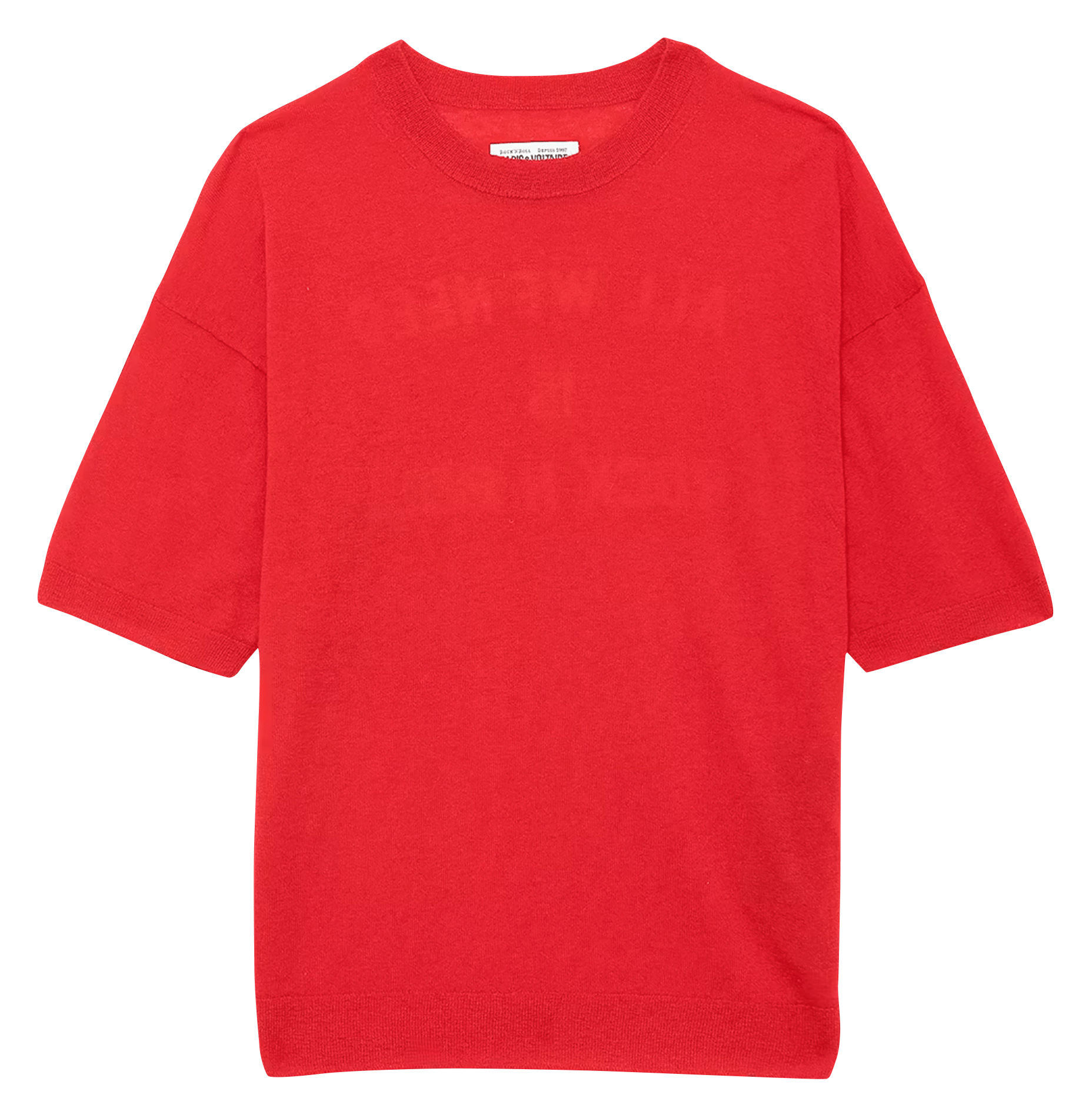Tee-hsirt droit col rond en cachemire idaz ZADIG&VOLTAIRE Rouge