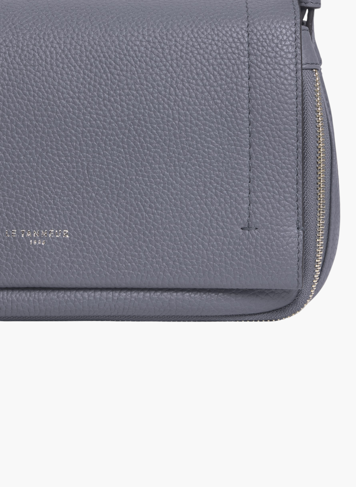Petit sac bandoulière aurore en cuir grainé | Bleu LE TANNEUR Femme