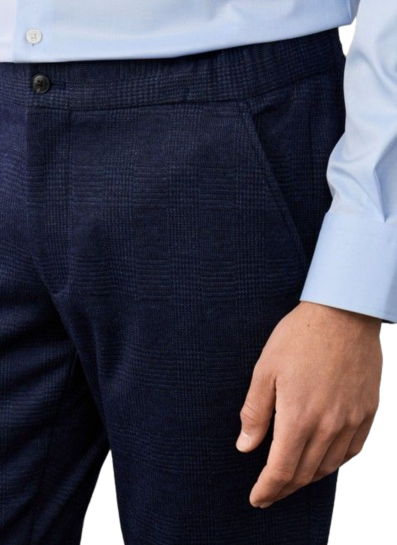 Pantalon droit à carreaux HACKETT Bleu