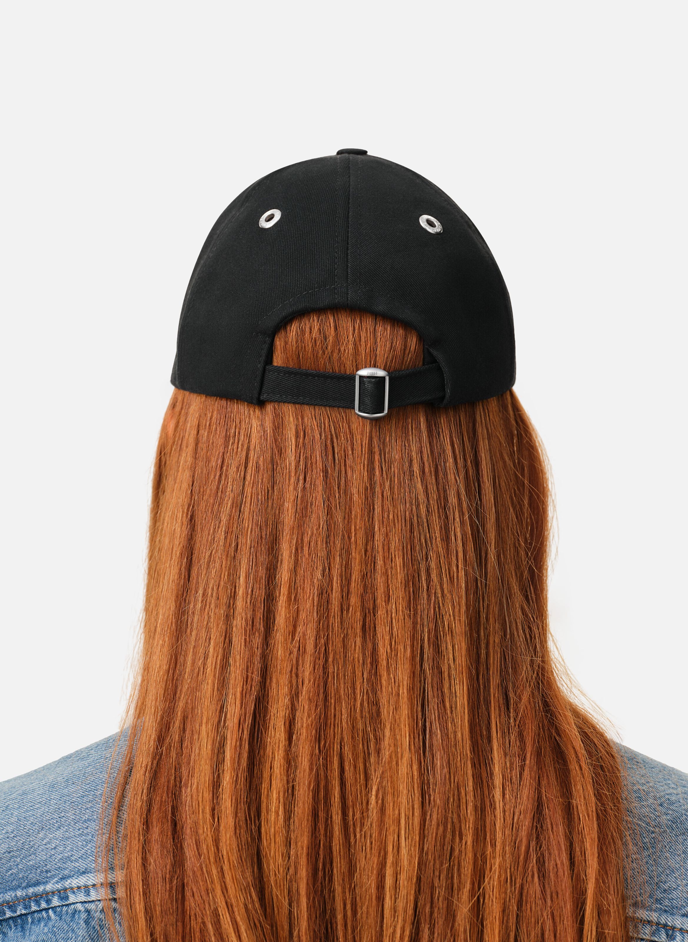 Casquette broderie ami de coeur rouge unisexe AMI PARIS Noir