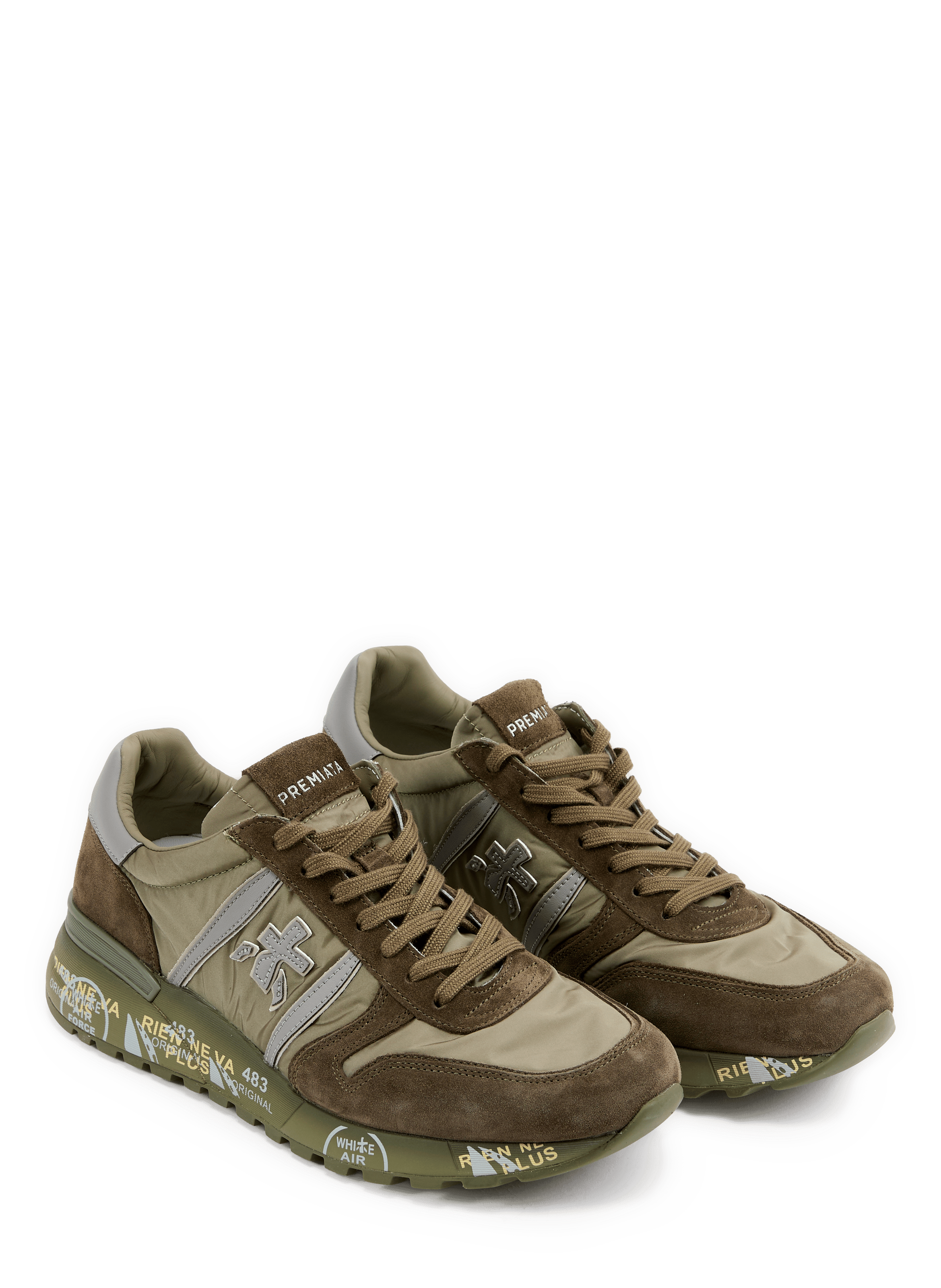 Zapatillas bajas LANDER de dos materiales con cordones PREMIATA Multicolor