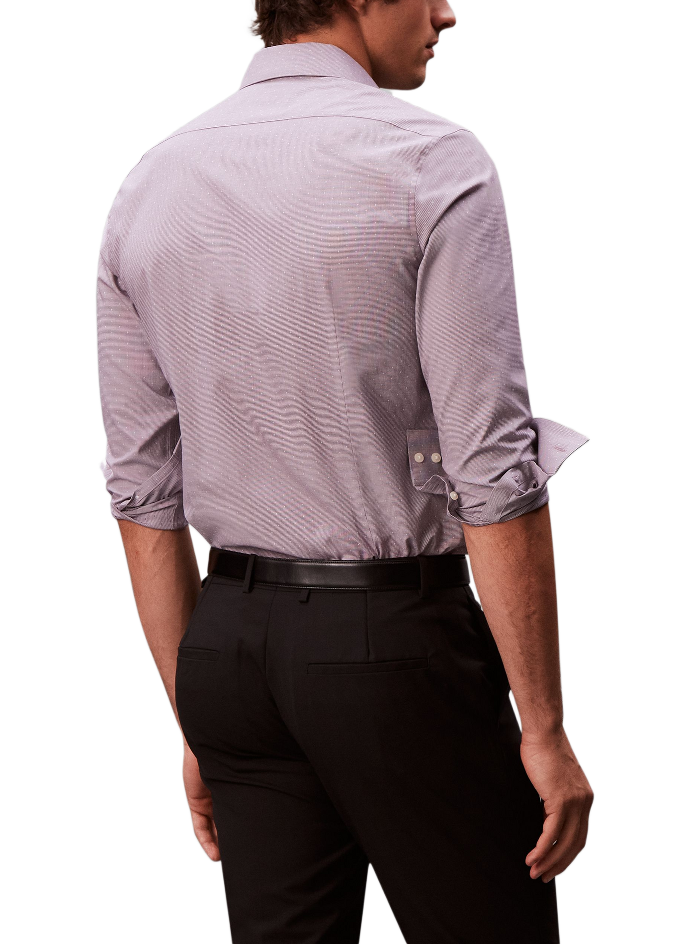 Slim fit shirt in mixed cotton blend CALVIN KLEIN Green