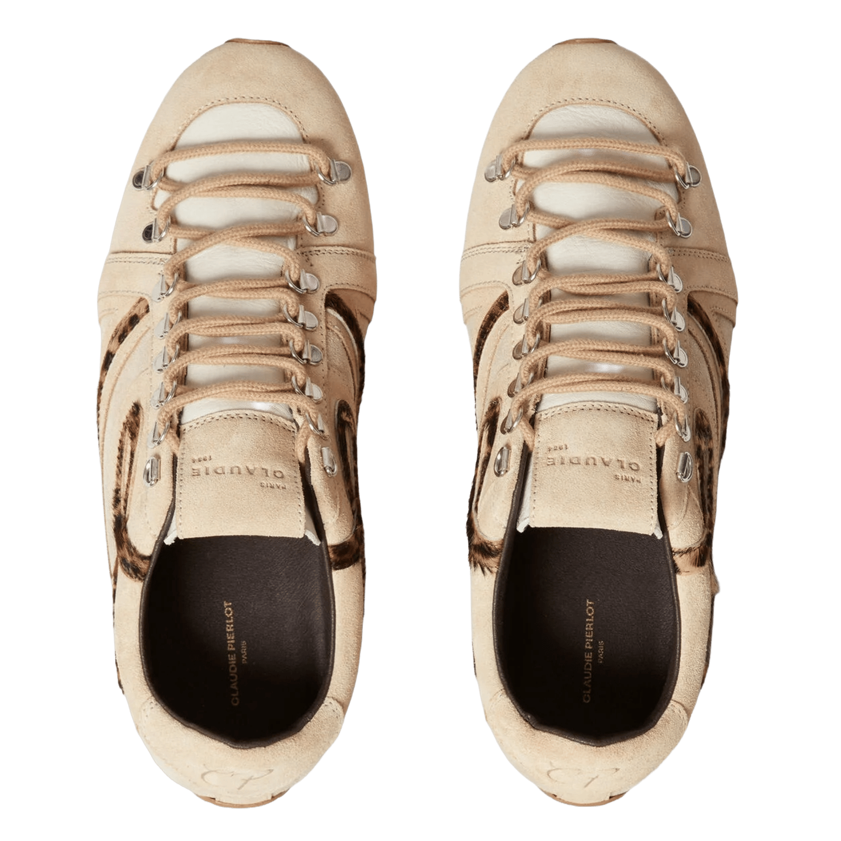 Baskets basses en cuir adriano CLAUDIE PIERLOT Beige