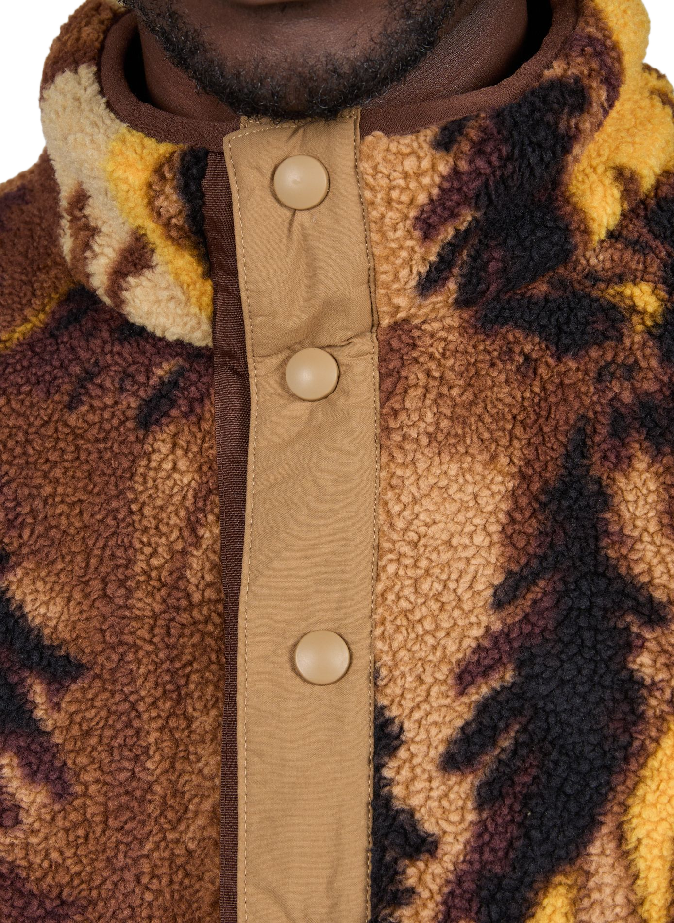 Helvetia printed fleece COLUMBIA Brown