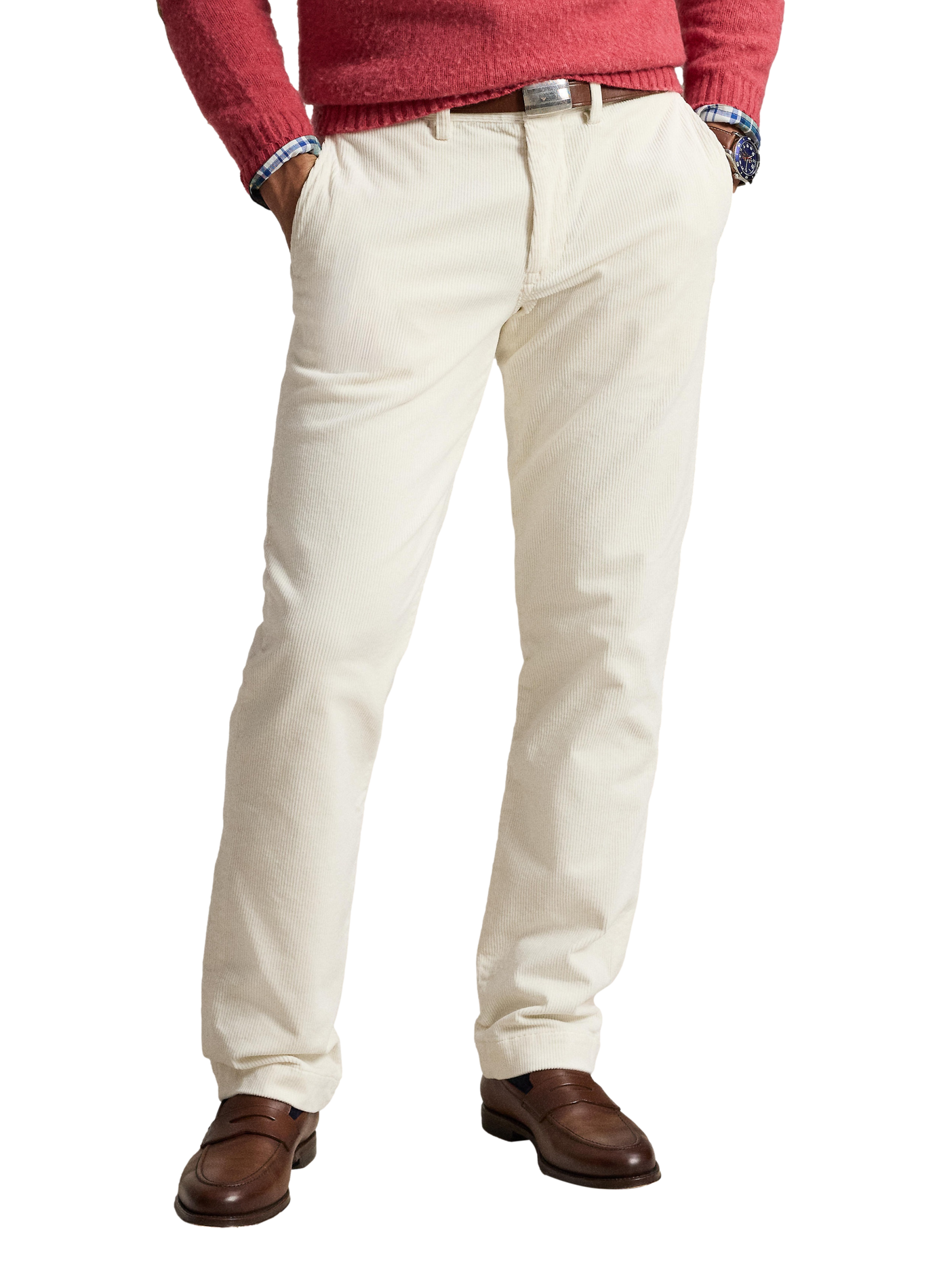 Rechte corduroy broek | Wit POLO RALPH LAUREN Heren