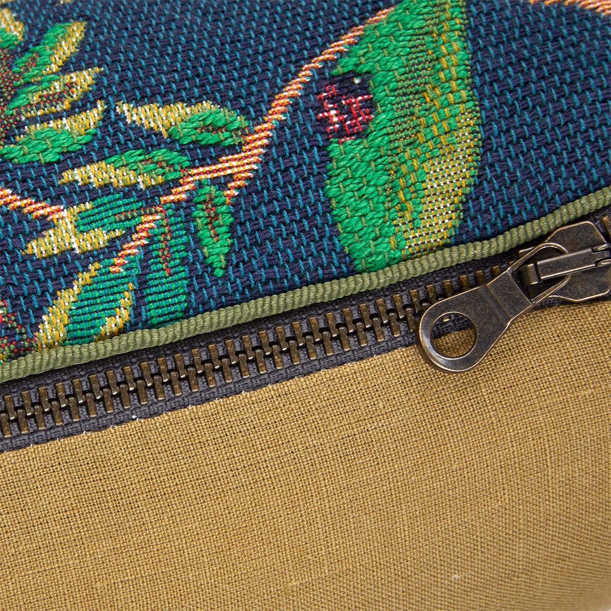 Housse de coussin en coton, floralie YVES DELORME Bleu