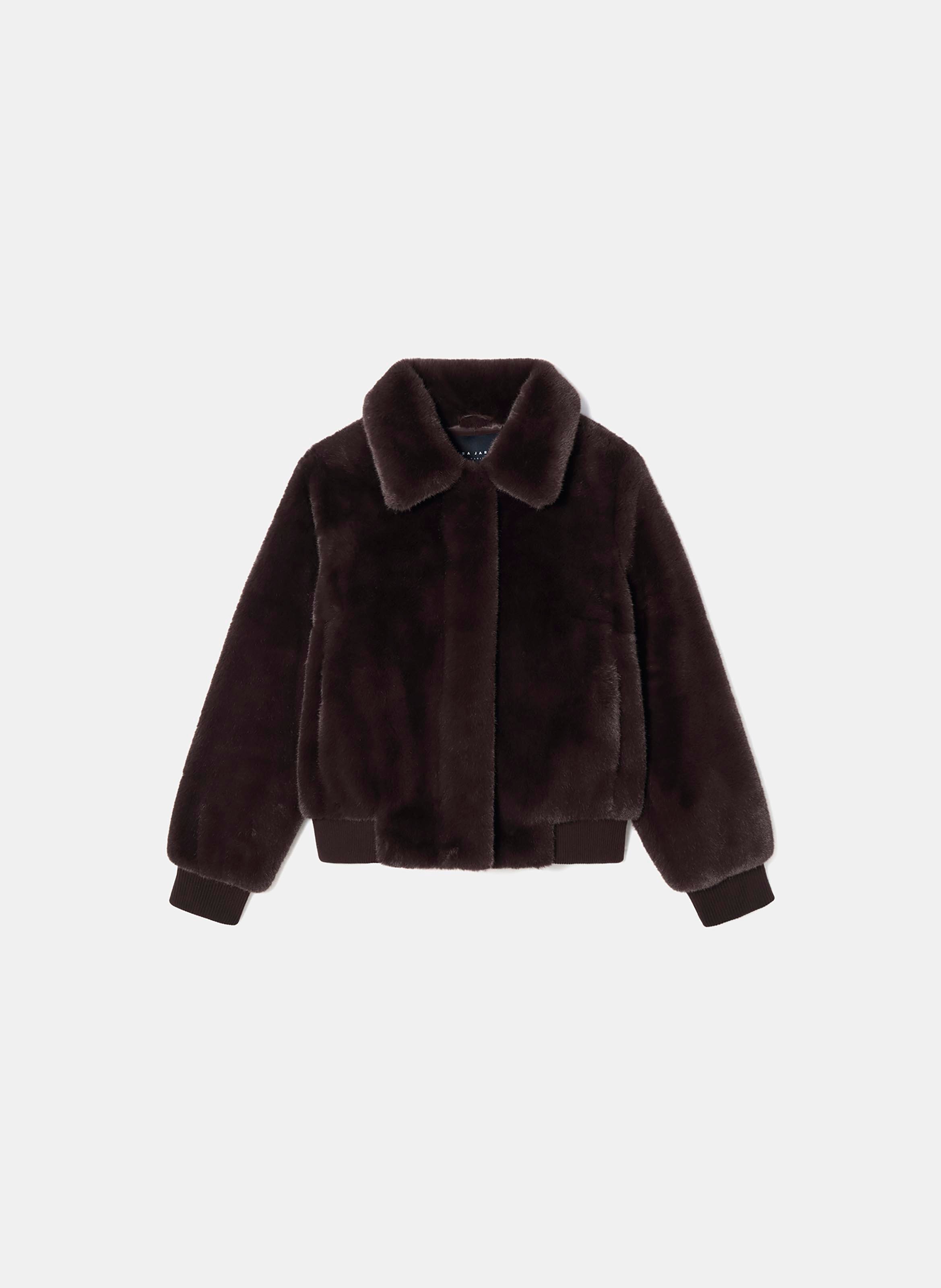Blouson fausse fourrure bianca TARA JARMON Marron
