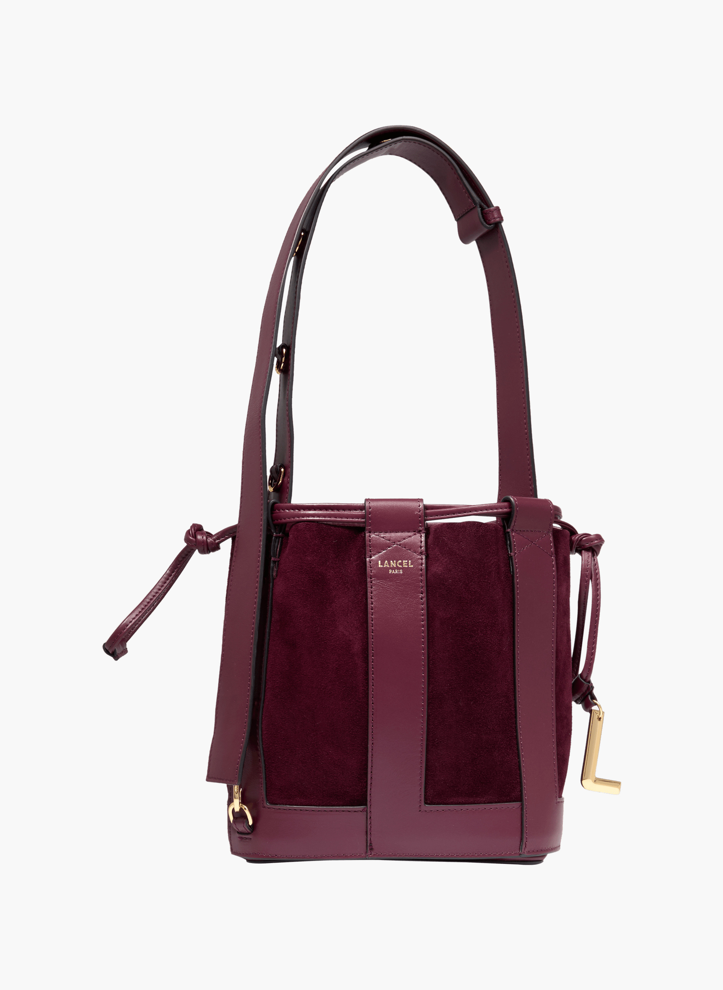 Sac seau m elles de lancel en cuir LANCEL Violet