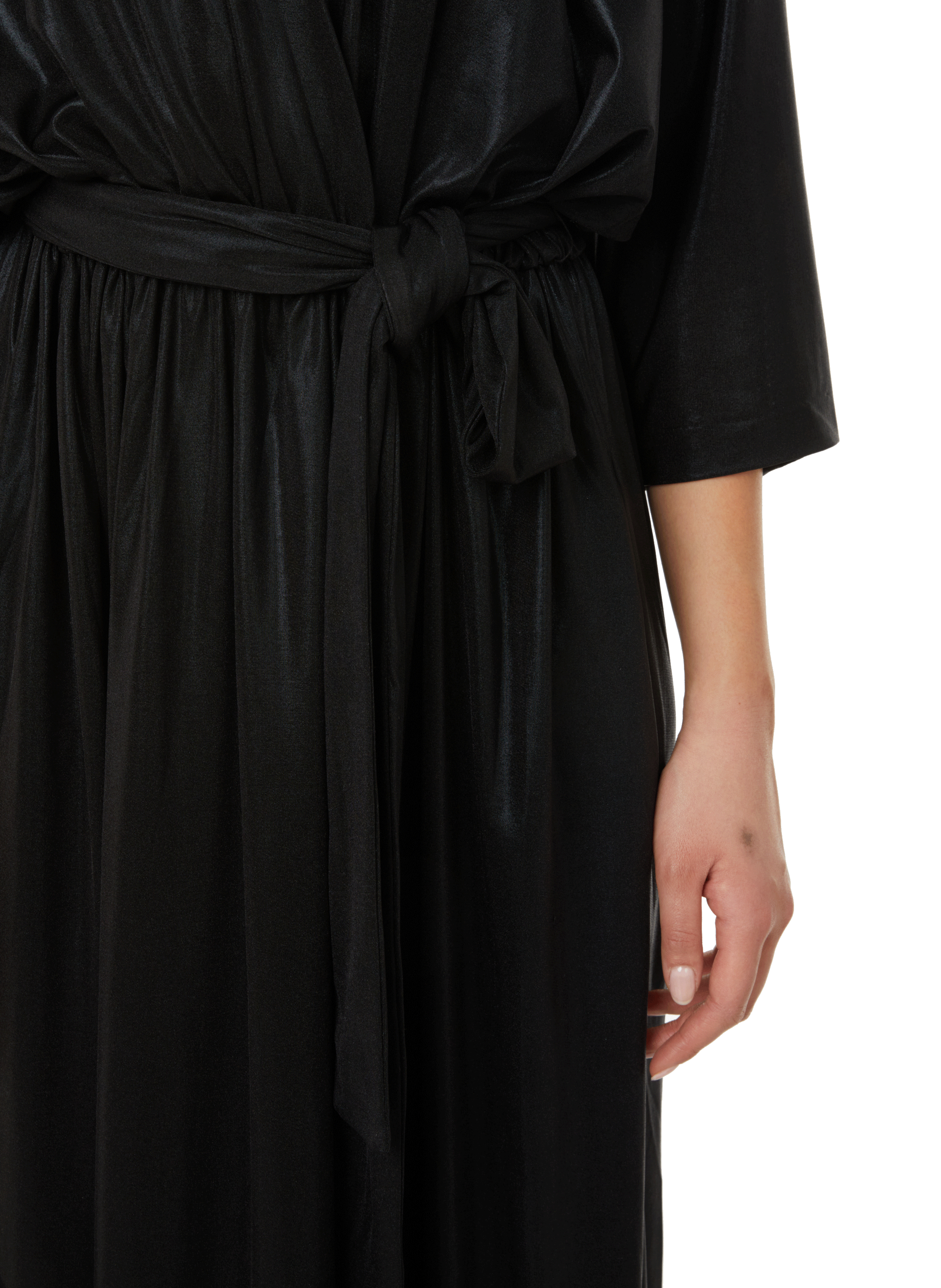 Robe midi brillante SAISON 1865 Noir