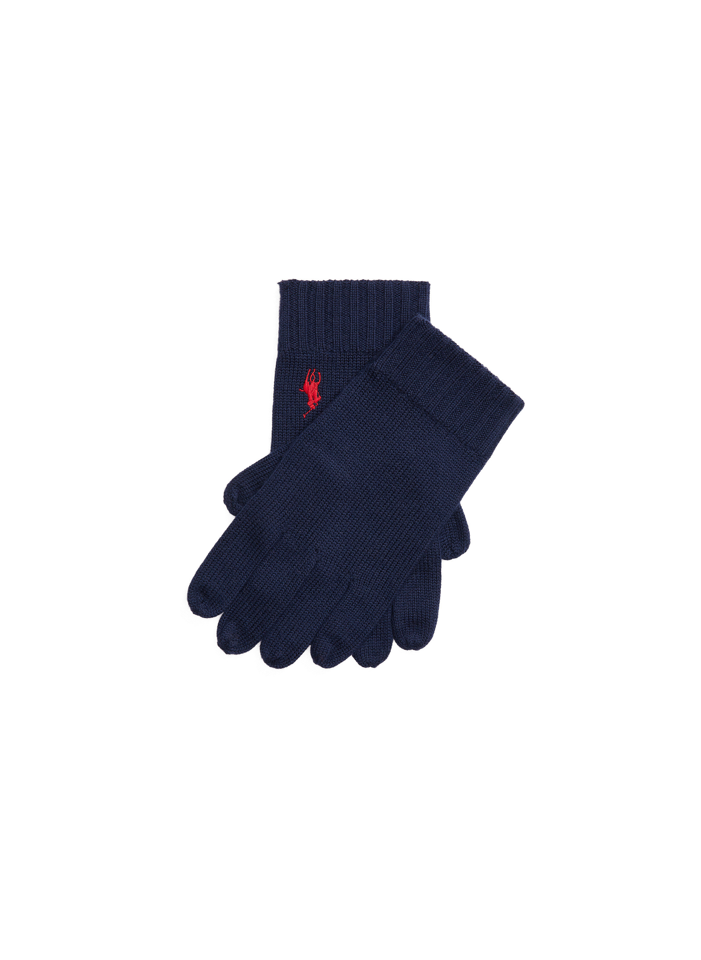 POLO RALPH LAUREN Wool gloves Blue