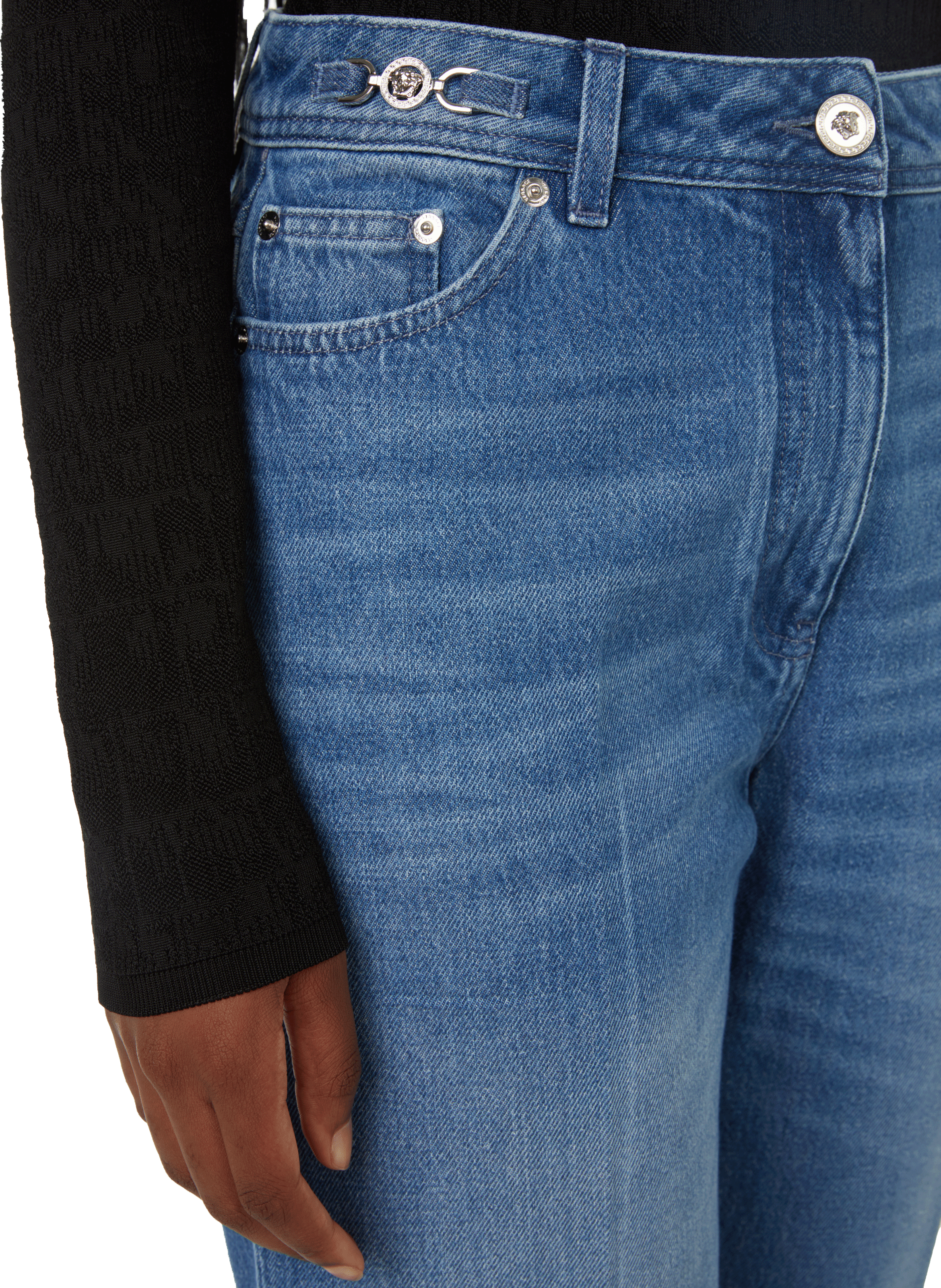 Jean coupe droite VERSACE Gris