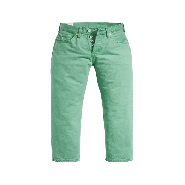 Levi's 501 Original Cropped Trousers In Green