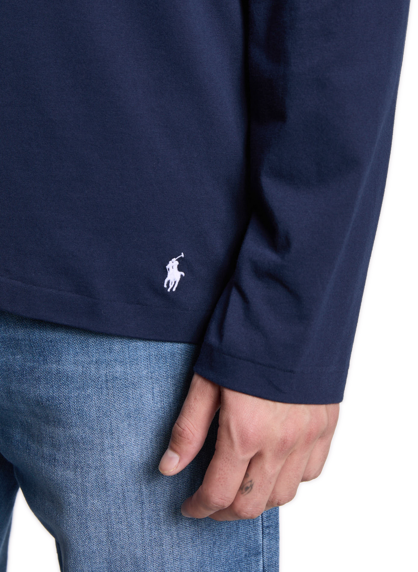 Pull col rond à logo  POLO RALPH LAUREN Bleu