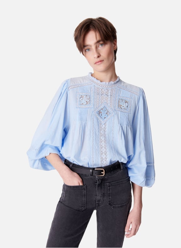 Blouse calin Bleu by VANESSA BRUNO VANESSA BRUNO Blouse calin Bleu