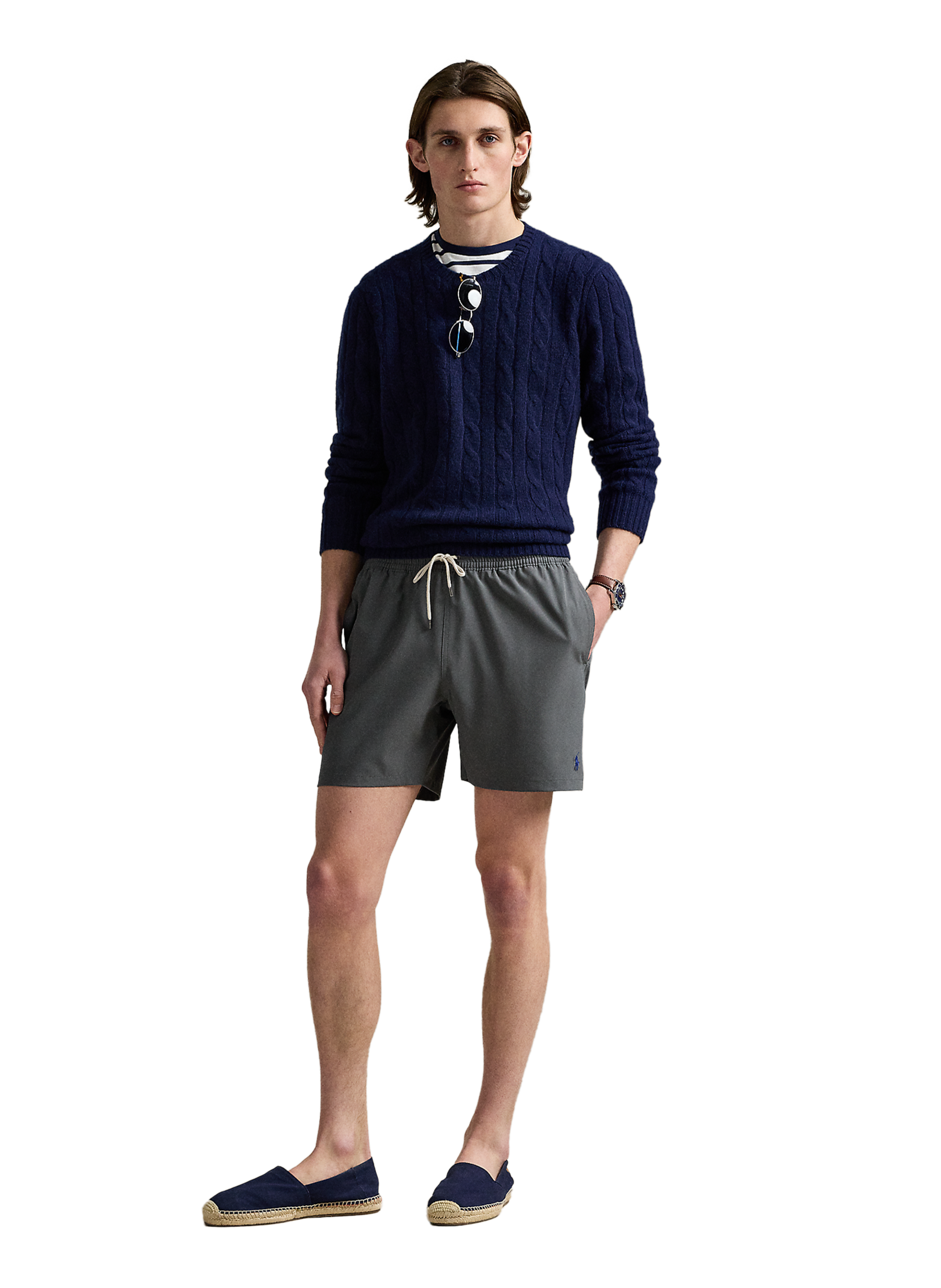 Solid color swim shorts POLO RALPH LAUREN Grey