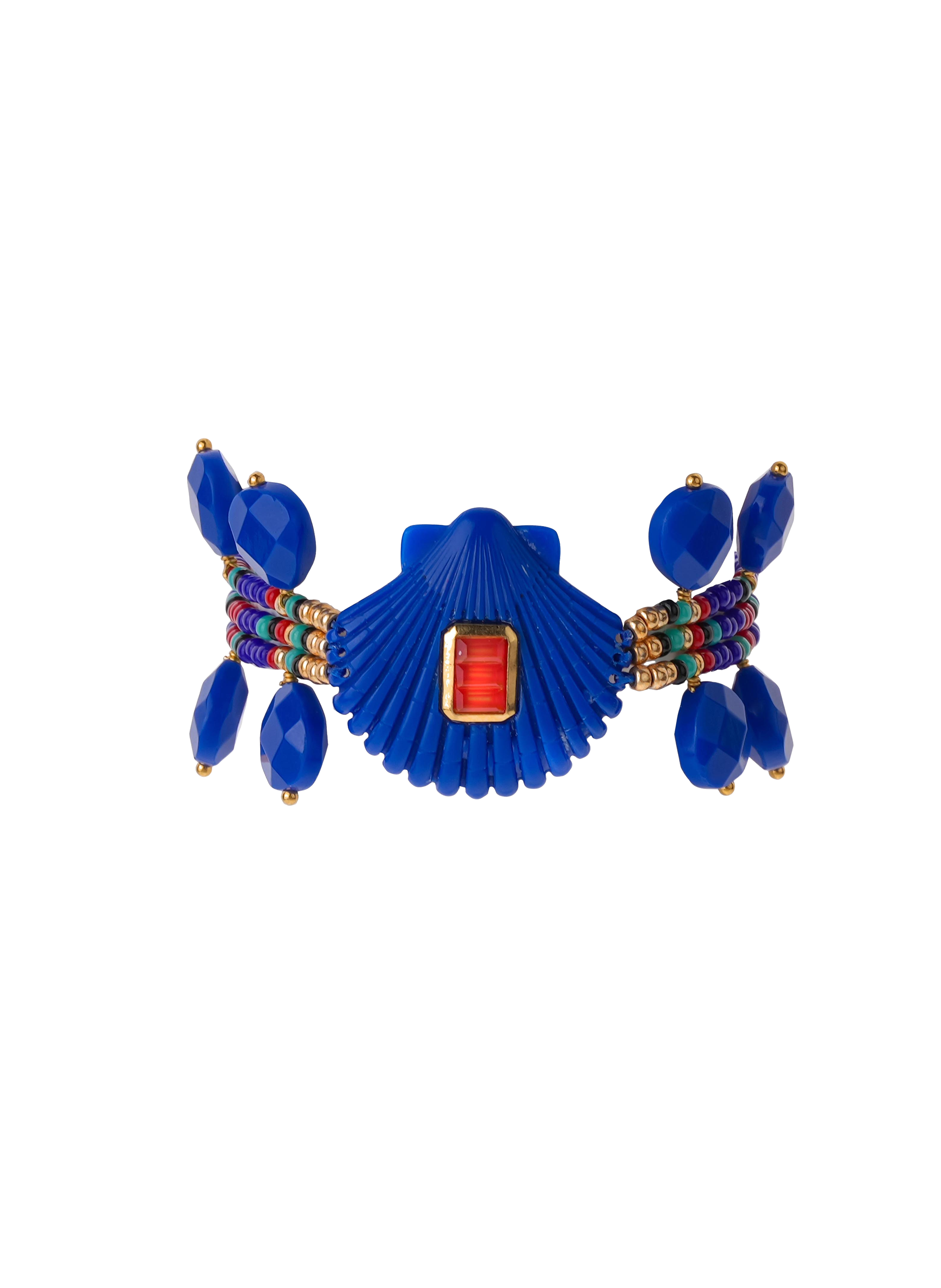 Bracelet ajustable avec perles et pampilles shelley HIPANEMA Bleu