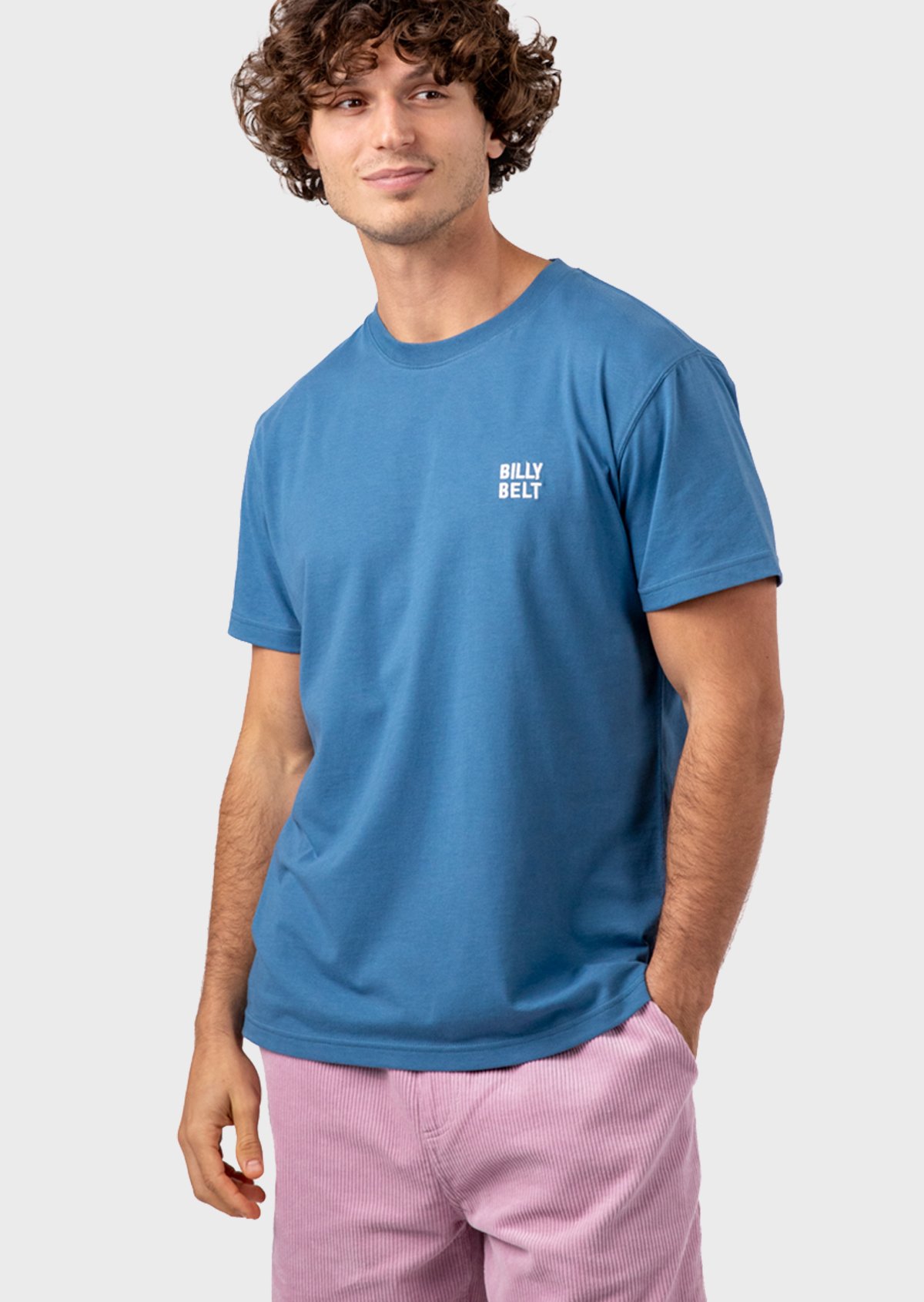 T-shirt vintage en coton biologique BILLYBELT Bleu