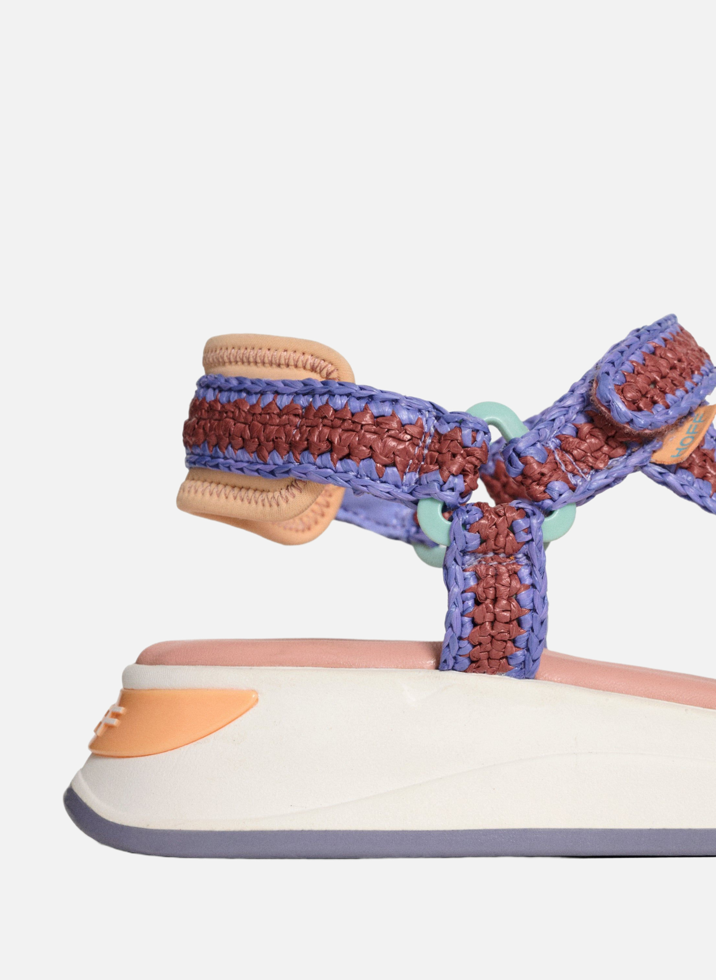 Sandales plates Violet