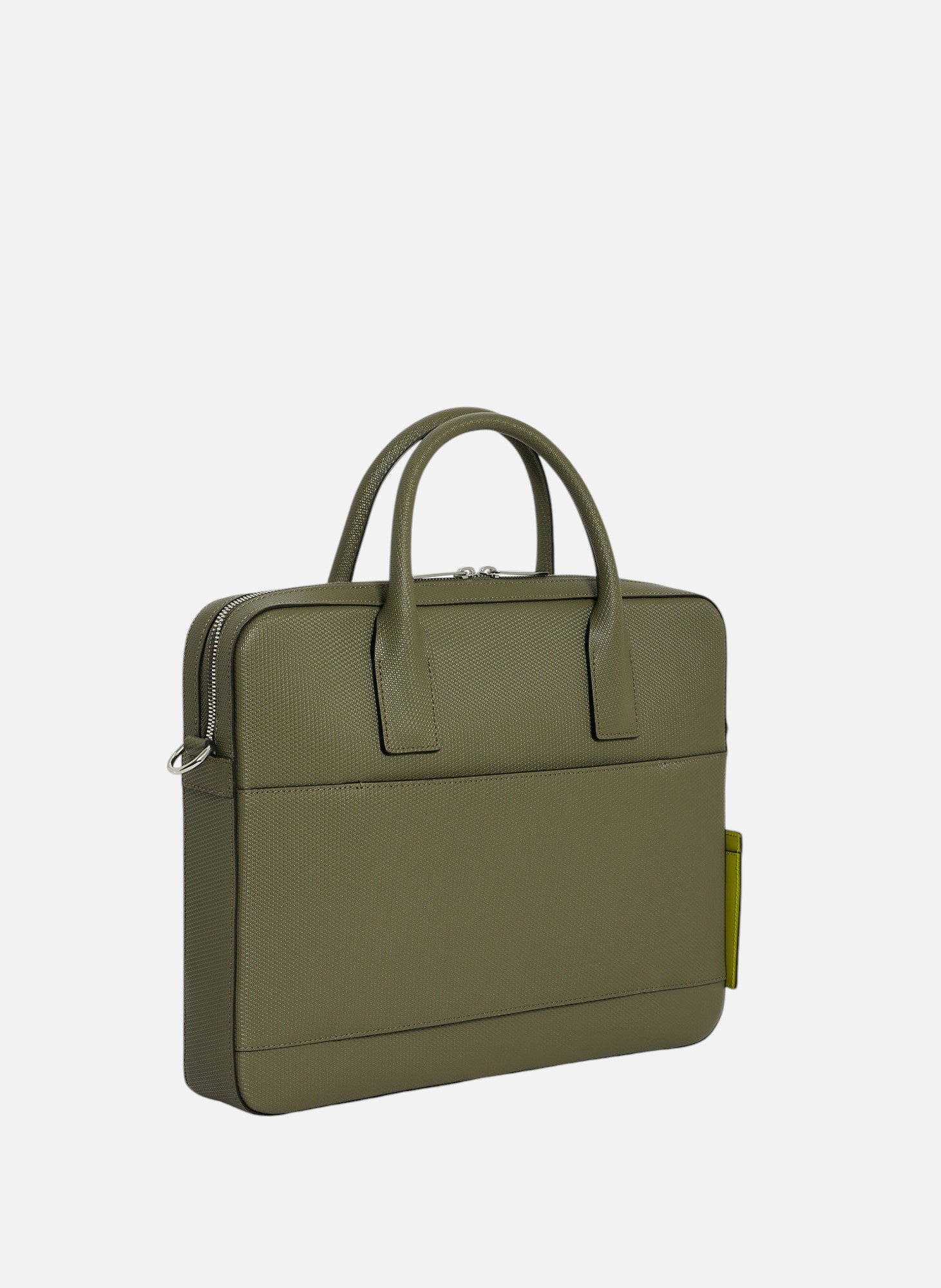 Porte document slim 14" emile en cuir signarture t LE TANNEUR Vert