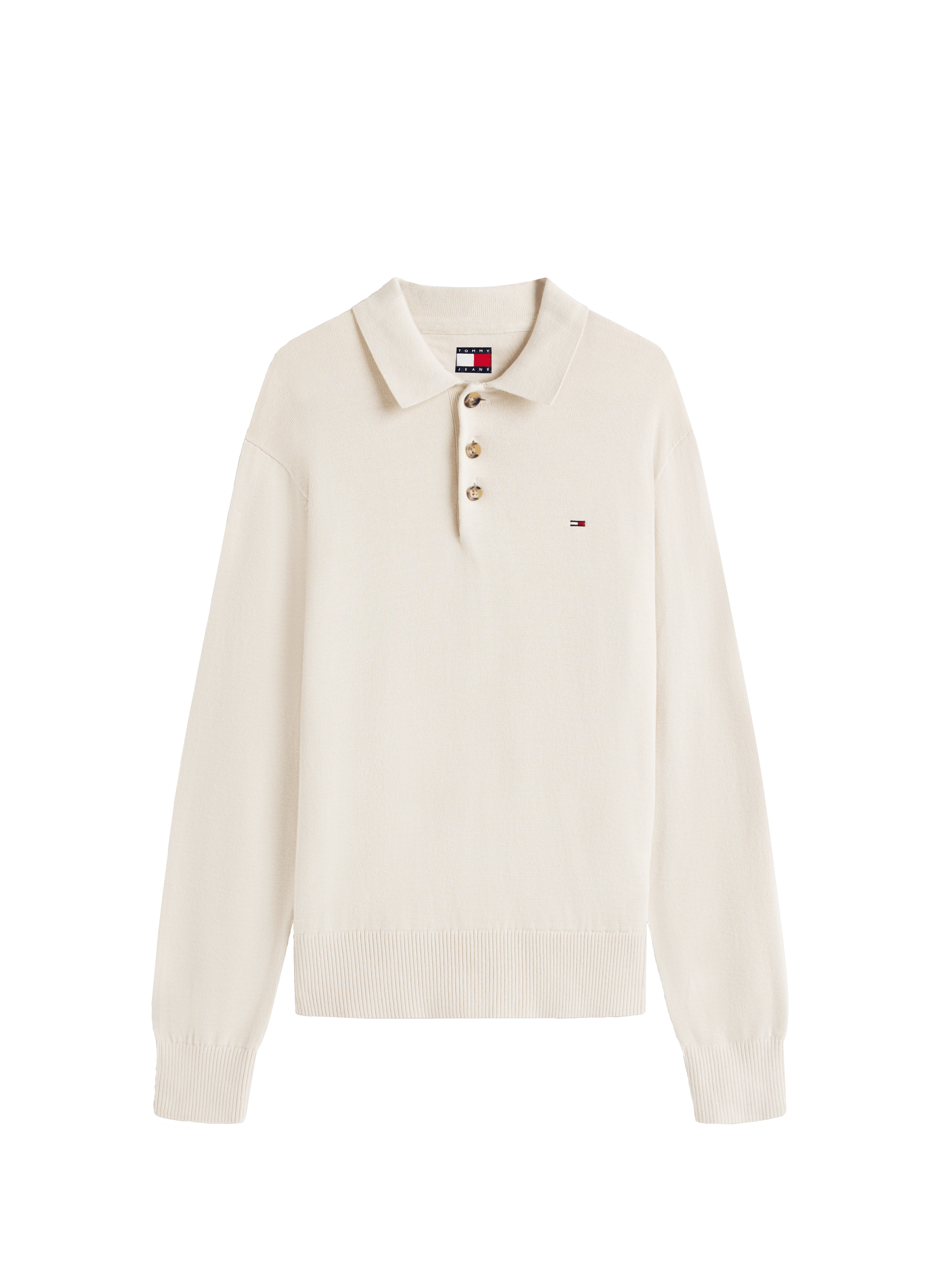 Long sleeve polo shirt TOMMY HILFIGER Beige