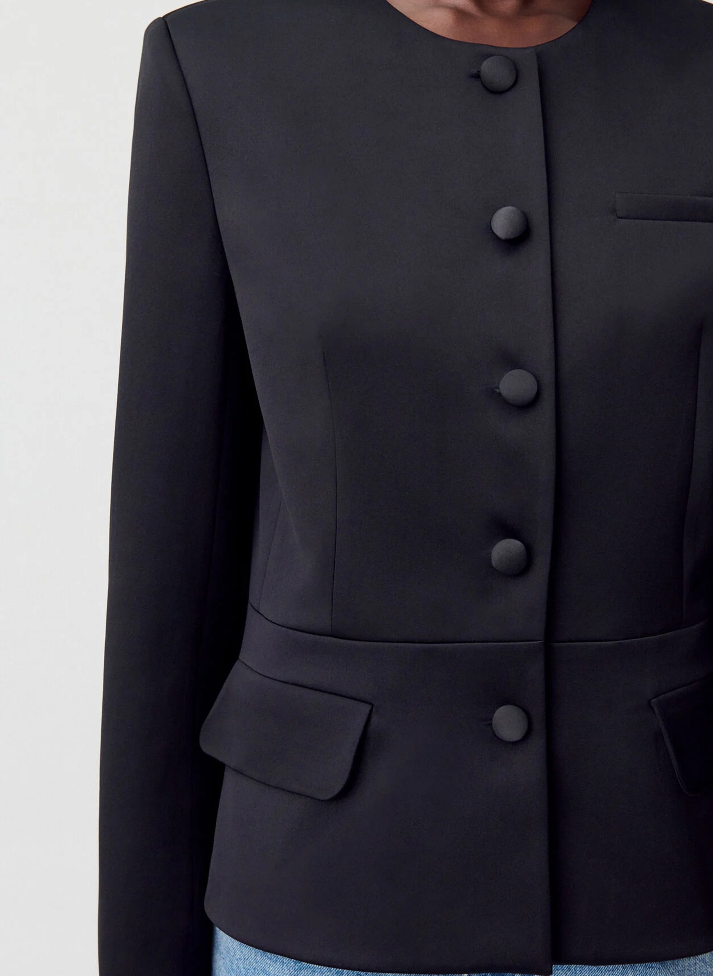 Veste tailleur col rond violetta CLAUDIE PIERLOT Noir