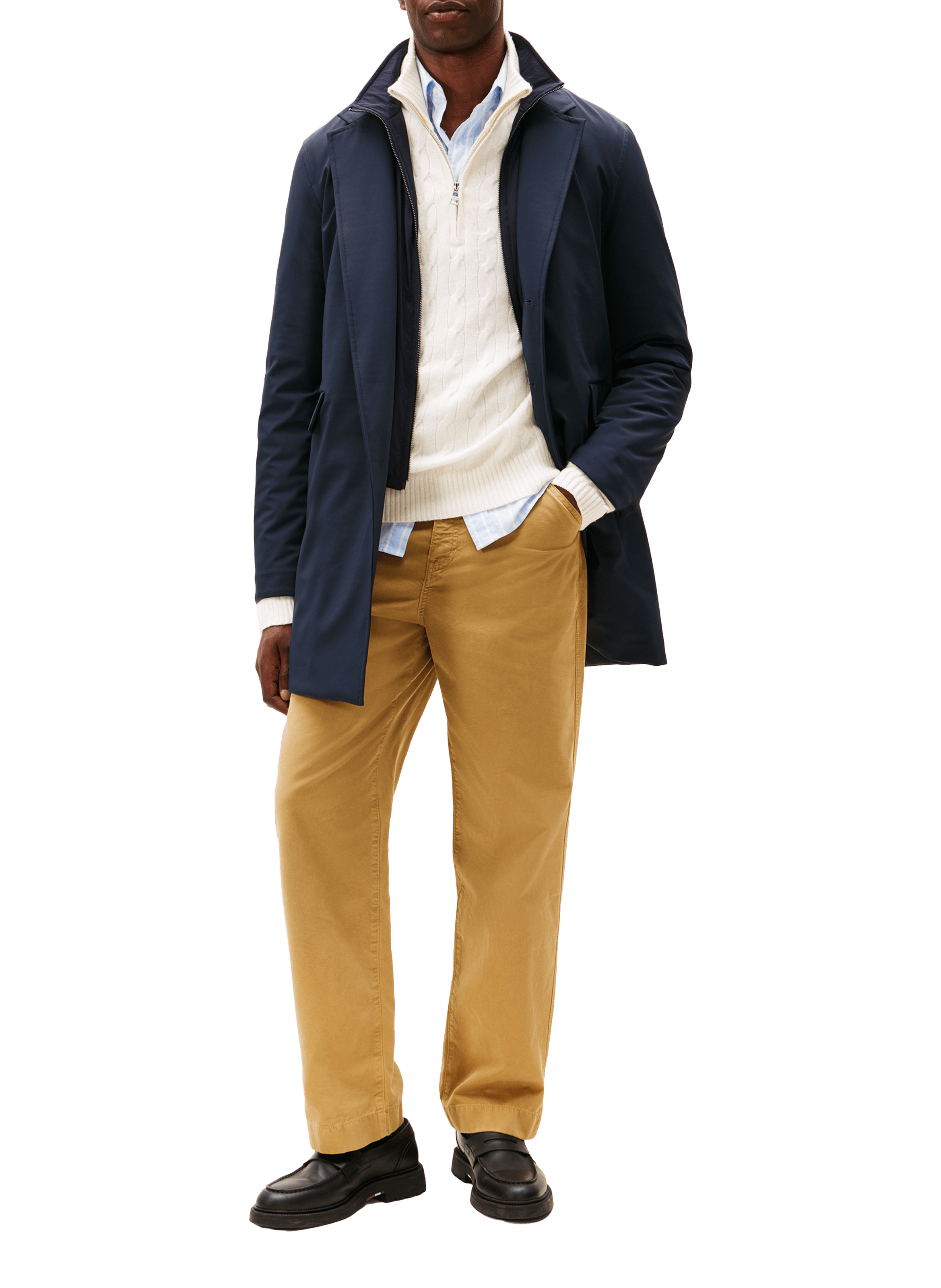 Waterproof logo coat TOMMY HILFIGER Blue