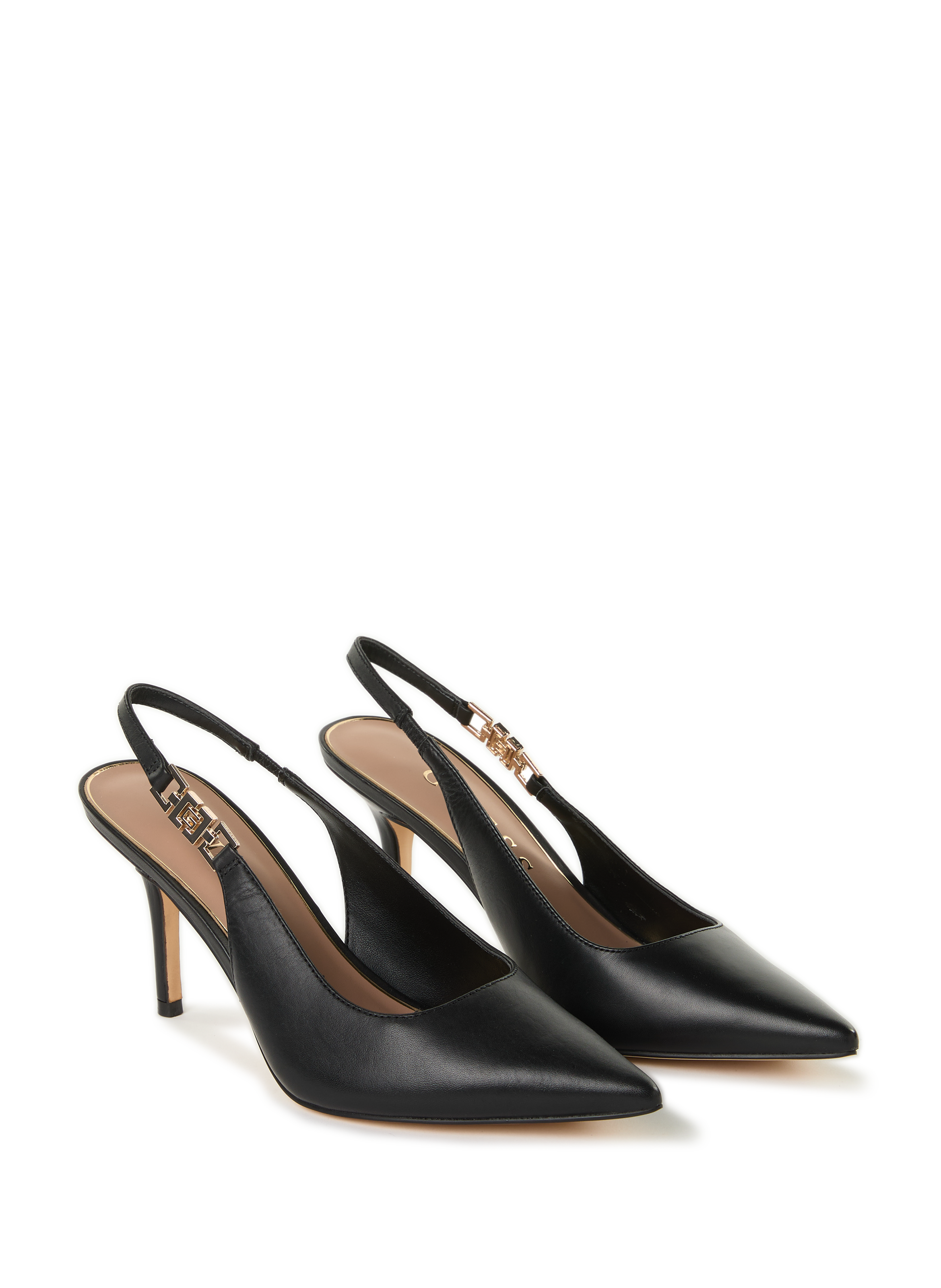 Escarpins unis en cuir GUESS Noir