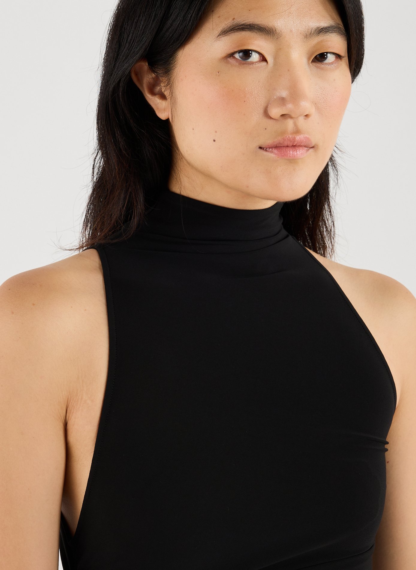 Asymmetric Piazza ruched dress JACQUEMUS Black