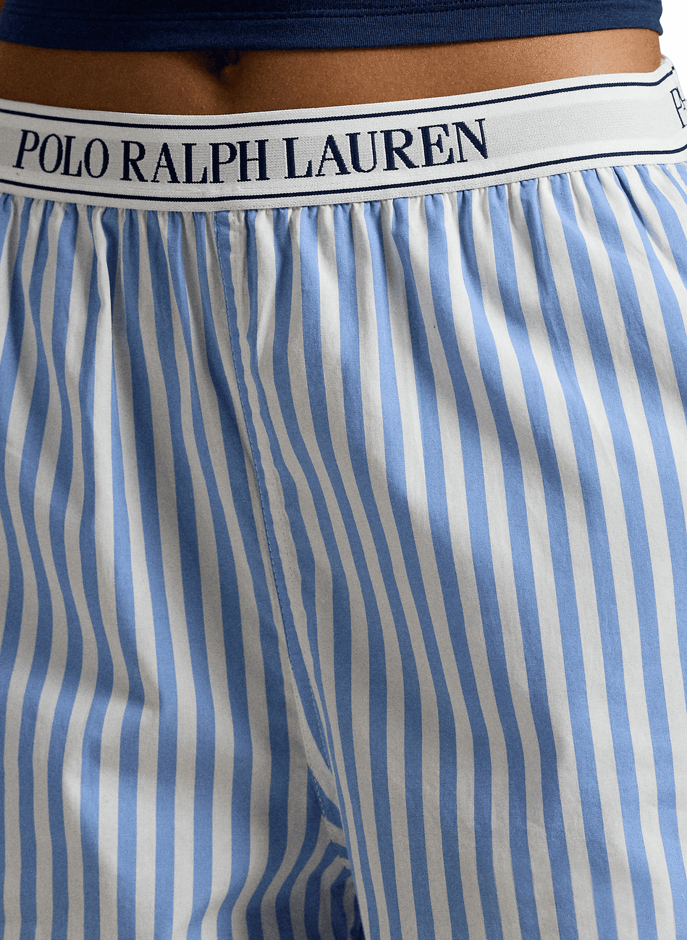 Pantalon de pyjama rayé en coton POLO RALPH LAUREN Bleu