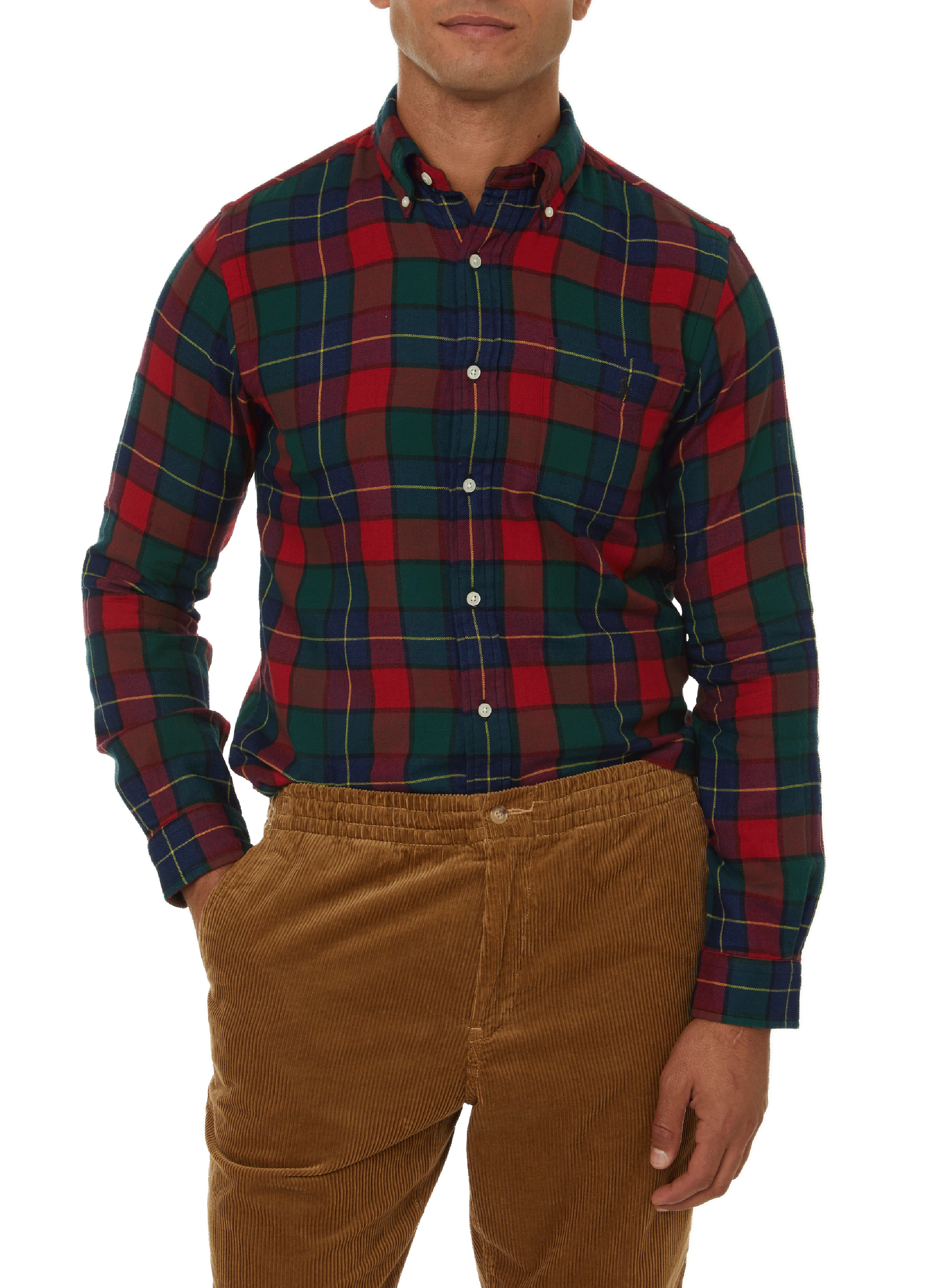 POLO RALPH LAUREN Cotton flannel check shirt Green