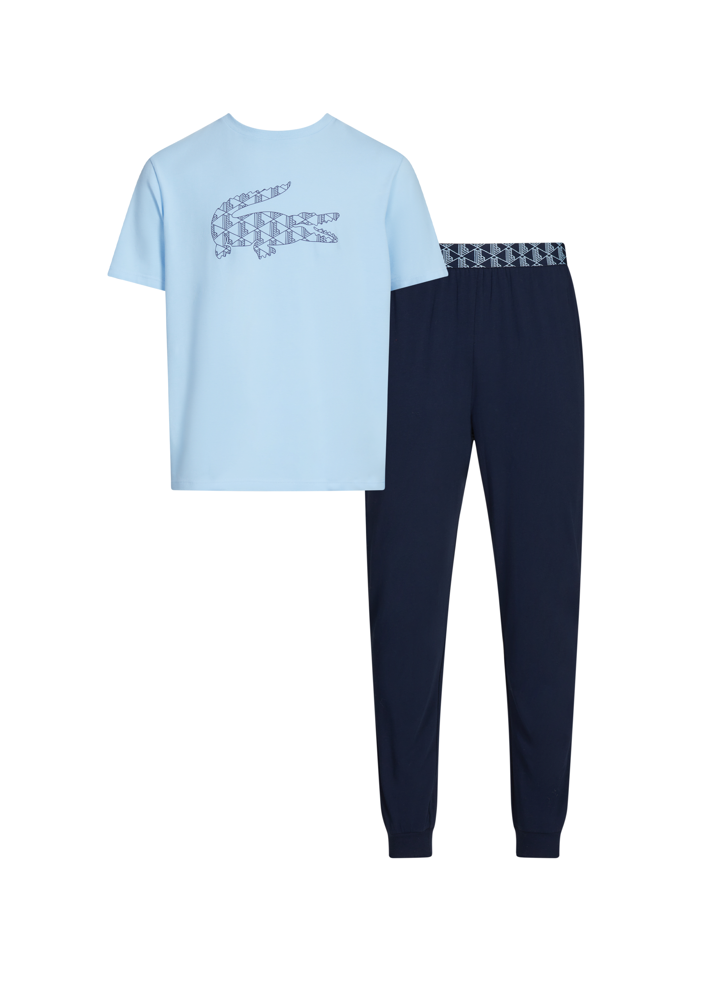 LACOSTE Ensemble de pyjama en coton mélangé Bleu