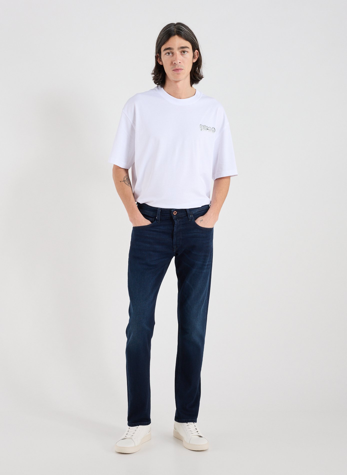 Jeans en coton mélangé REPLAY Bleu