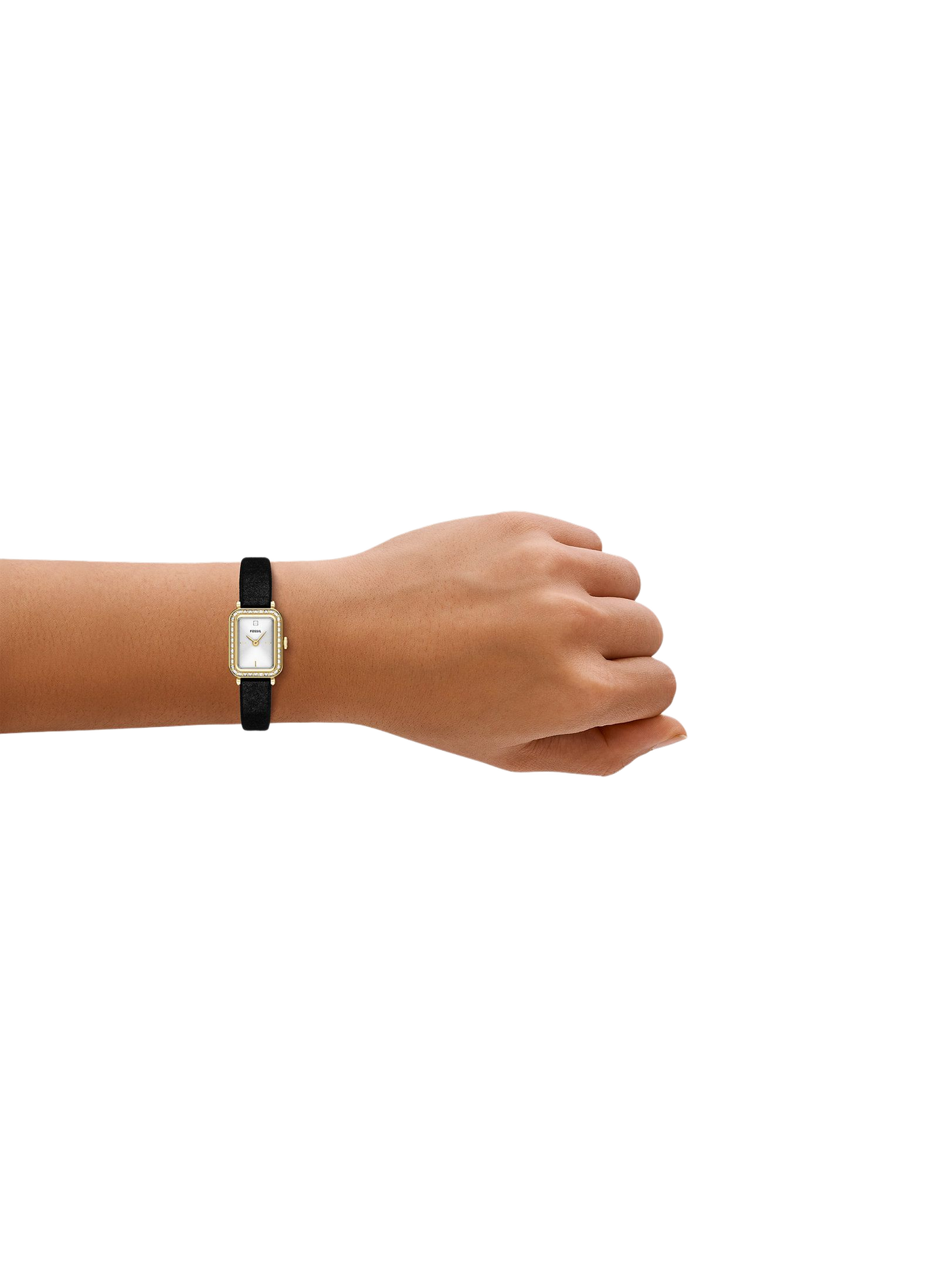 Montre quartz bracelet cuir FOSSIL Argent