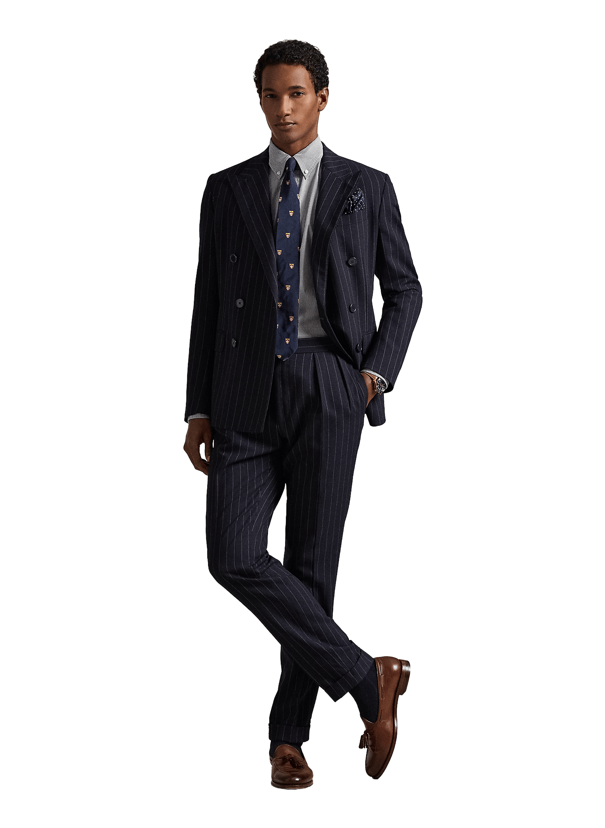 Chemise rayée en coton POLO RALPH LAUREN Bleu