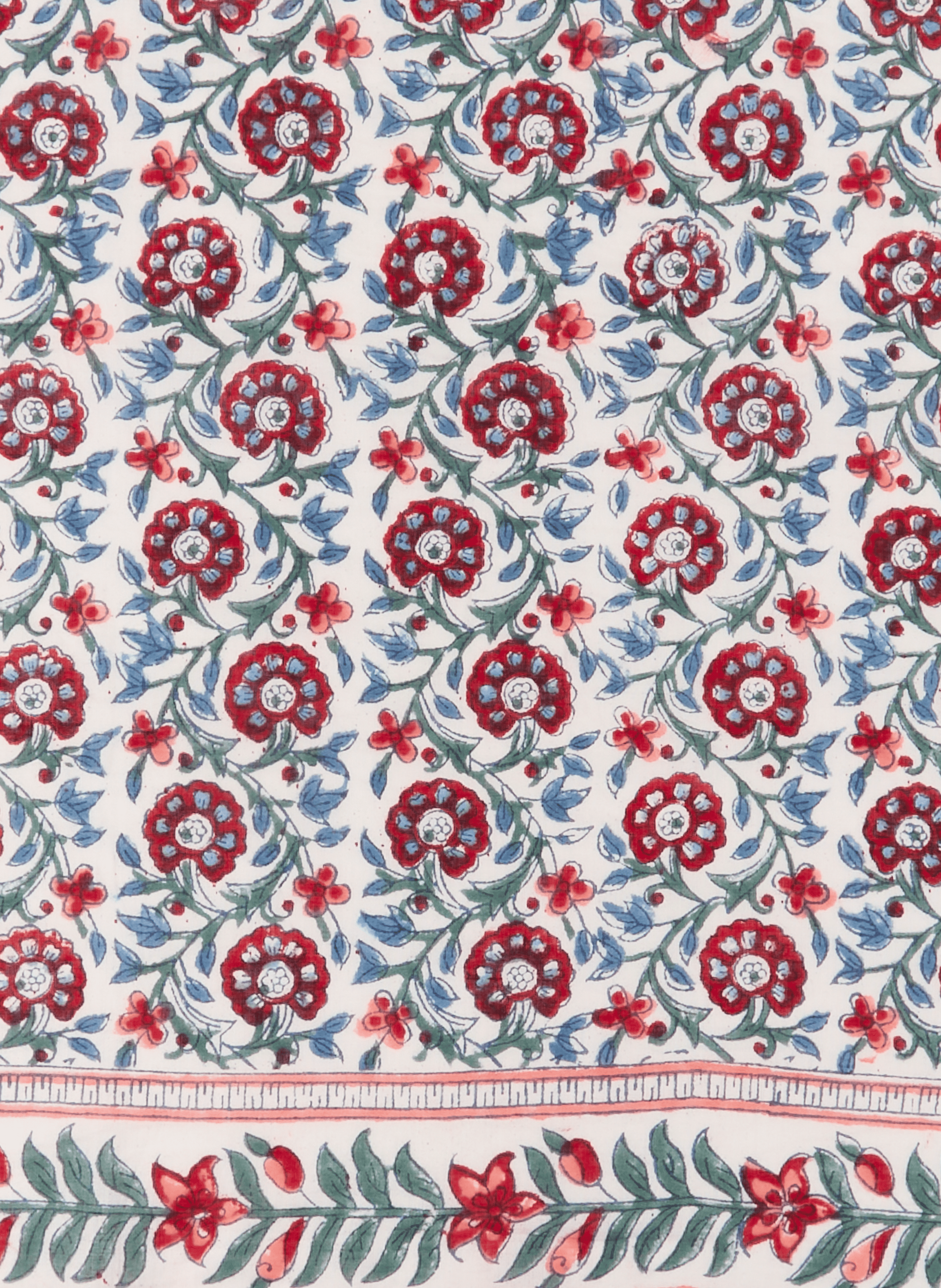 Floral Cotton Block Square Scarf AU PRINTEMPS PARIS Multicolour