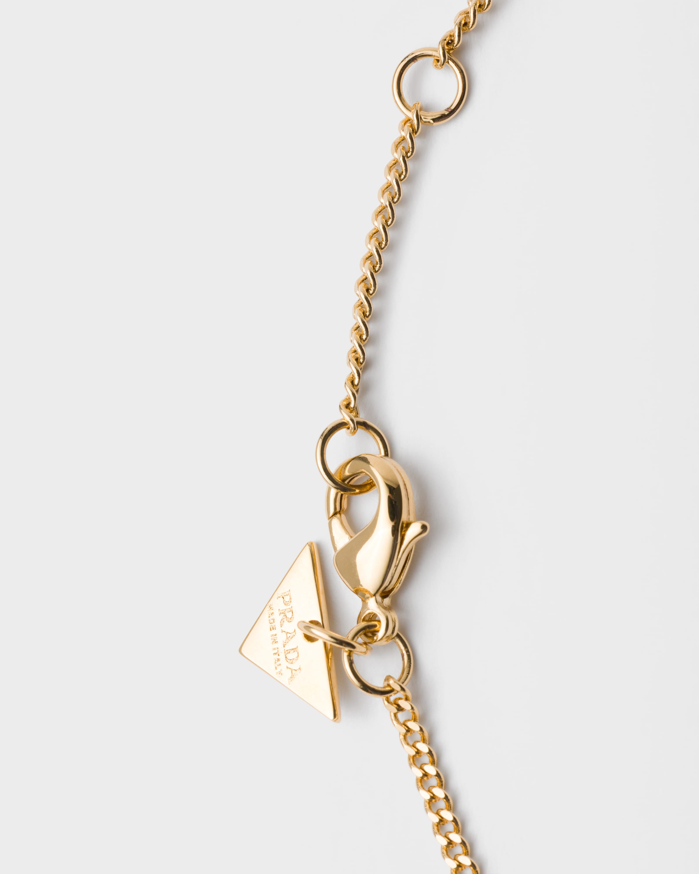 Collier en métal émaillé PRADA Argent