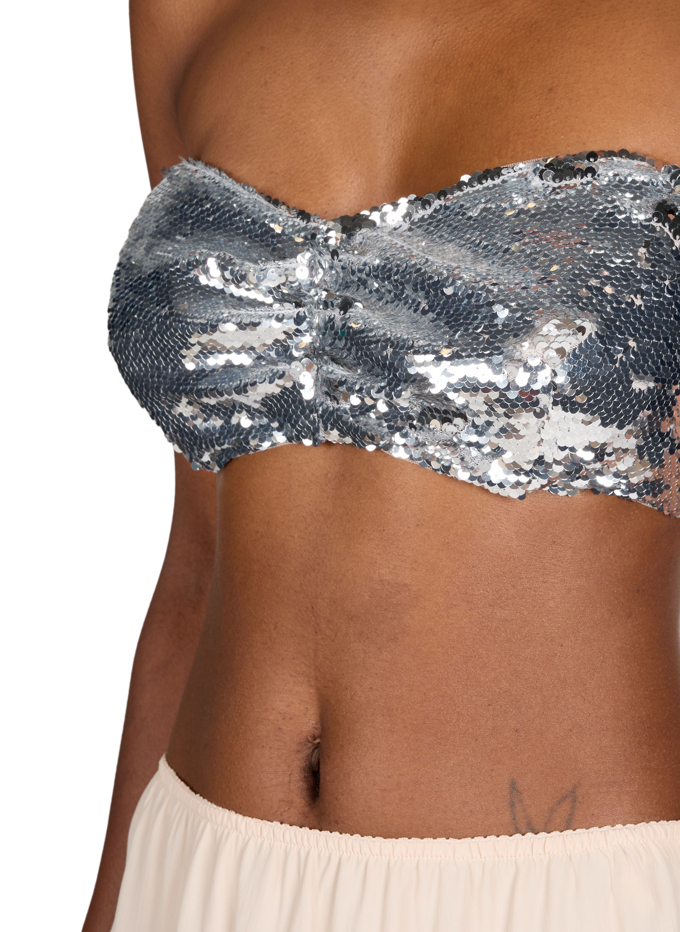 <p>Top bandeau in sequin top shape</p> SIMONE ROCHA Silver