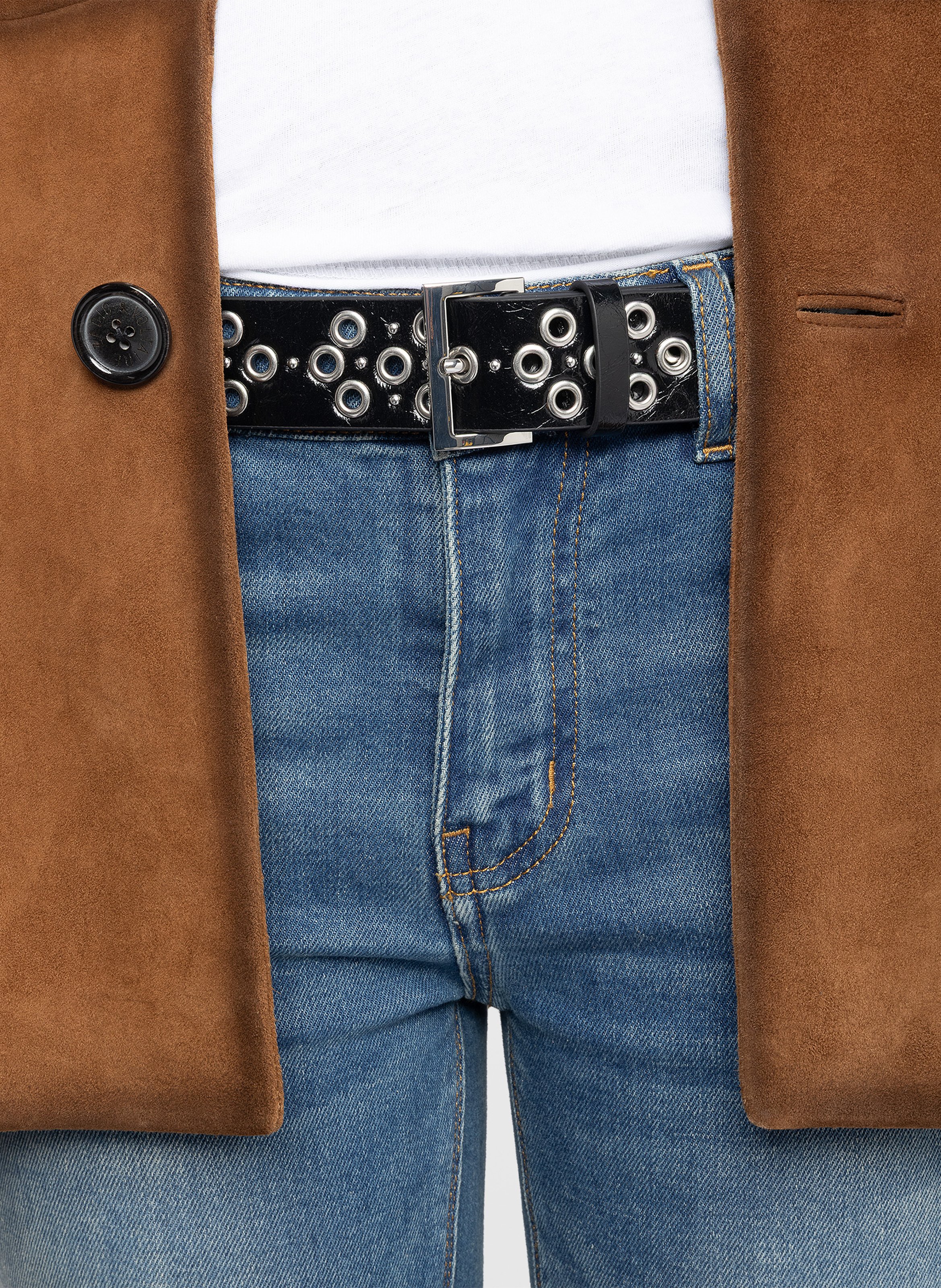 Ceinture en cuir starlight ZADIG&VOLTAIRE Noir