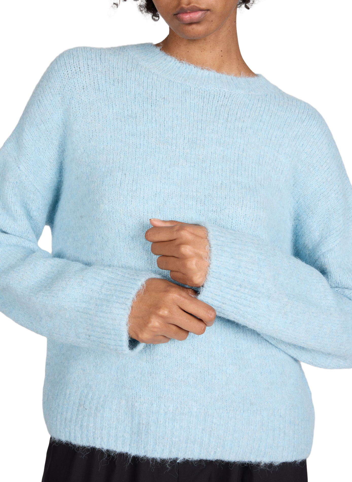 Oversized wool blend sweater OBJECT Blue