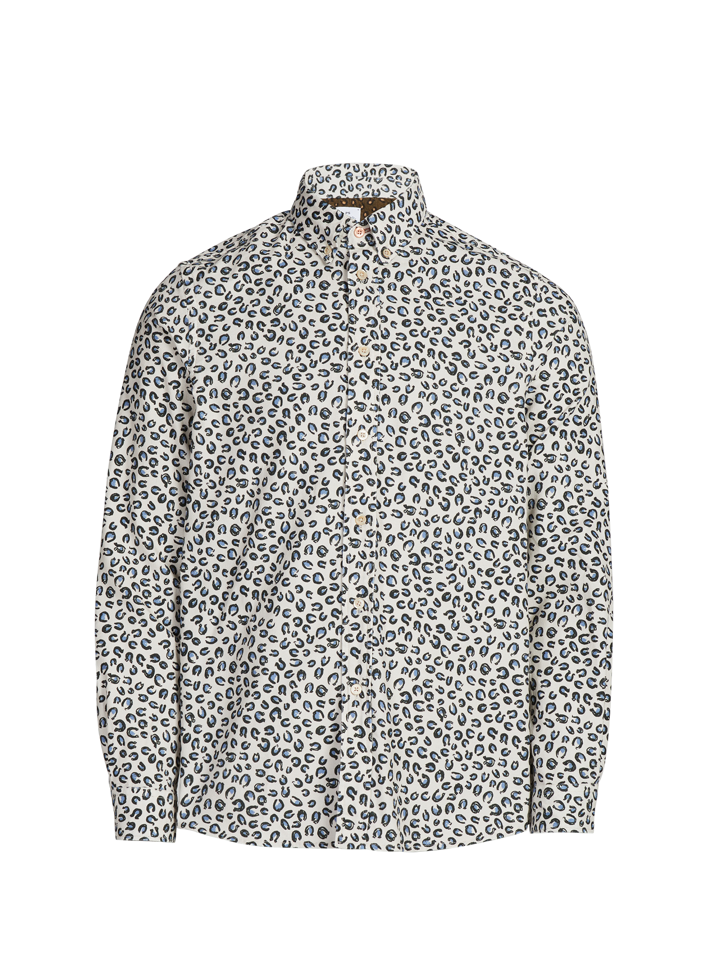 Chemise velours côtelé à imprimé en coton PAUL SMITH Blanc
