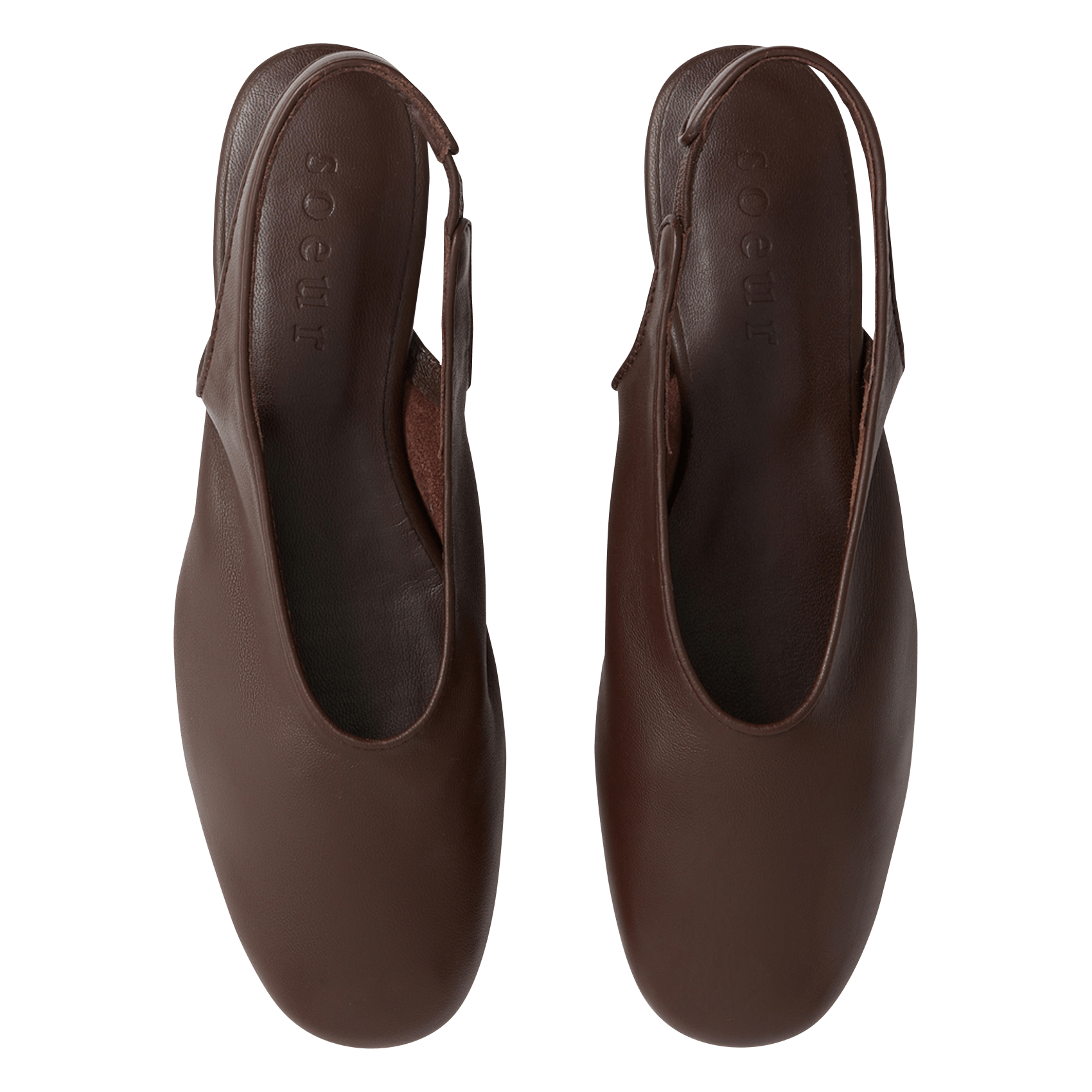 Slingbacks plates en cuir Emmett SOEUR Marron
