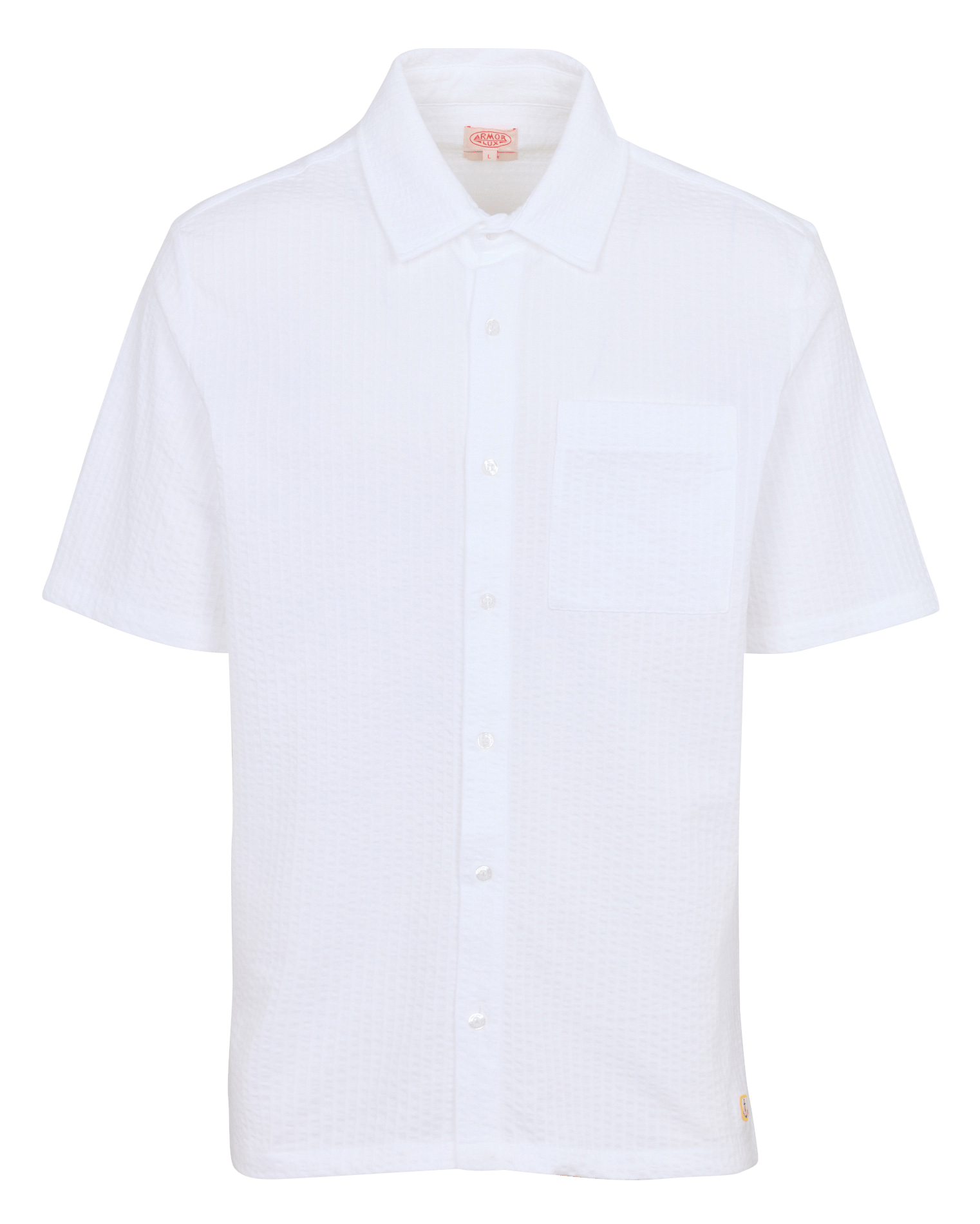 Chemise droite col classique en coton ARMOR-LUX Blanc