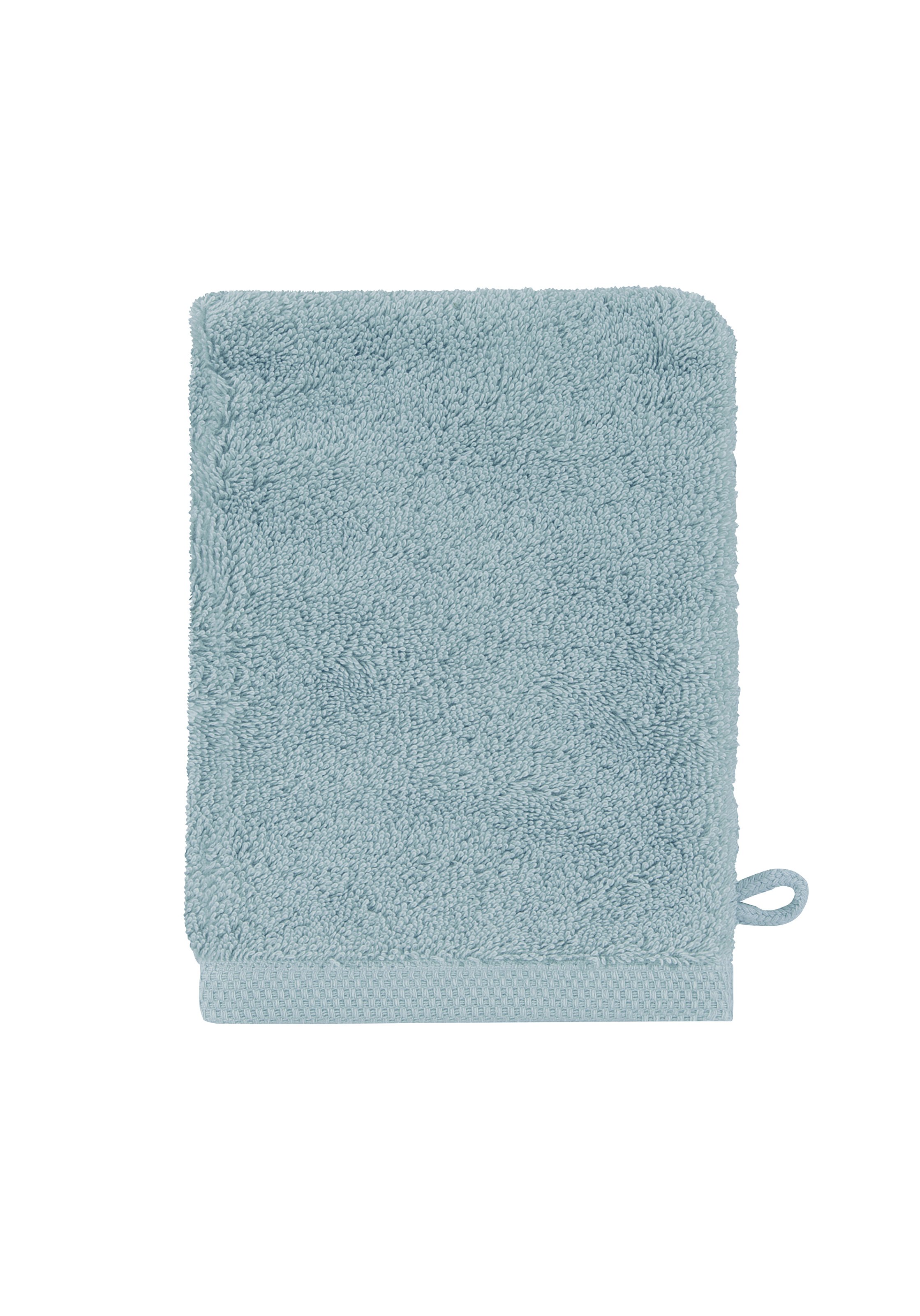 Gant de toilette uni en coton biologique, essentiel ALEXANDRE TURPAULT Bleu