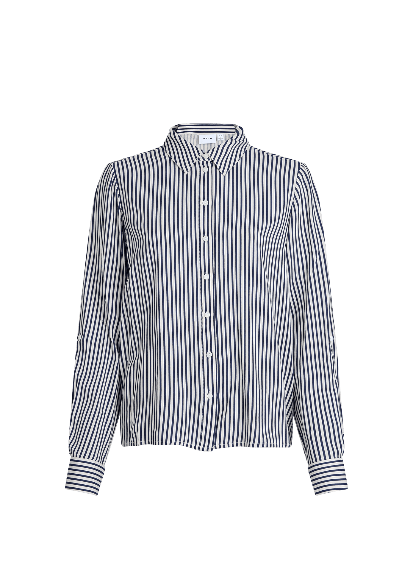 Chemise col classique à rayures VILA Beige