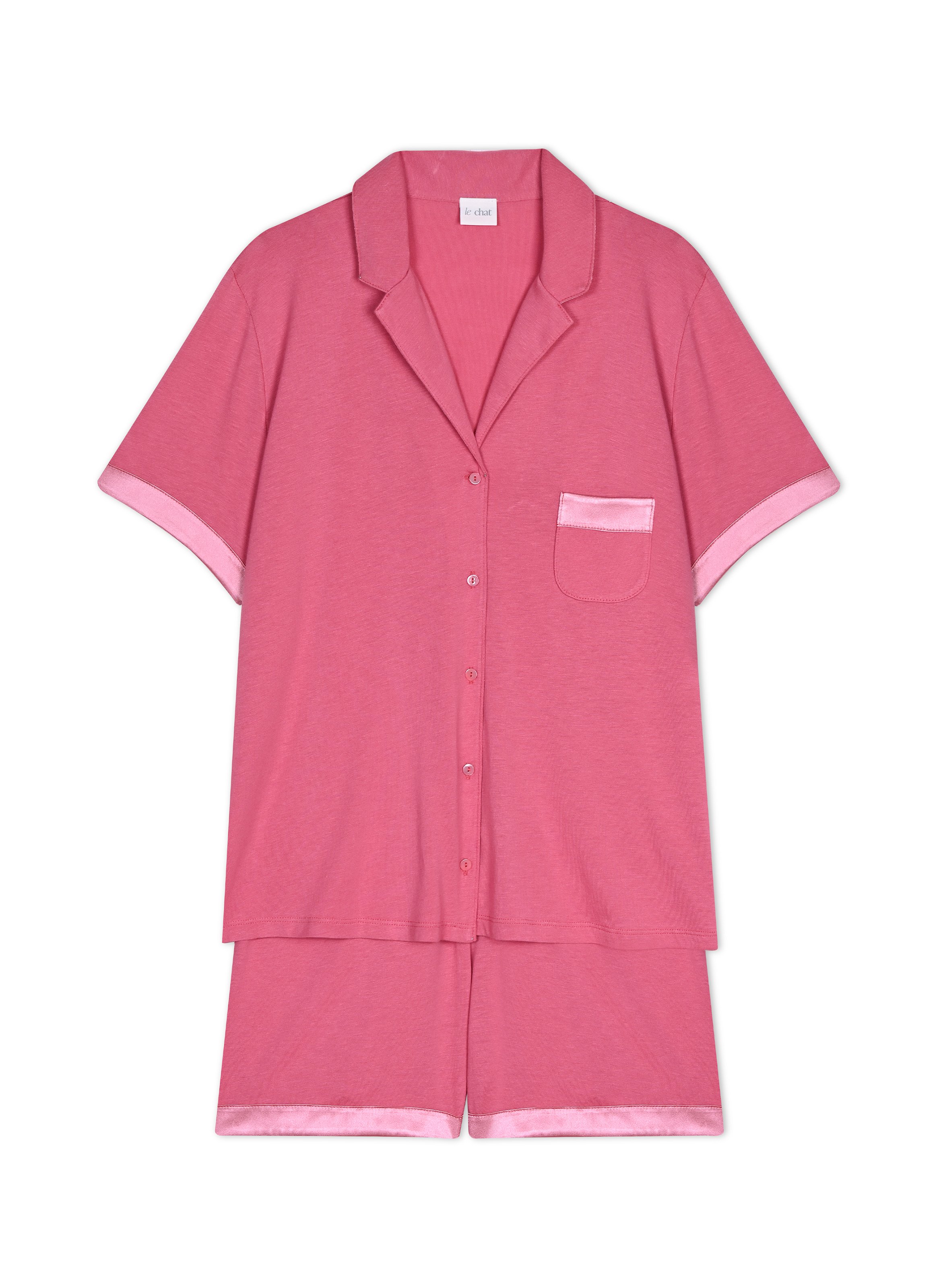 Pyjama short en coton modal mily 200 LE CHAT Rose