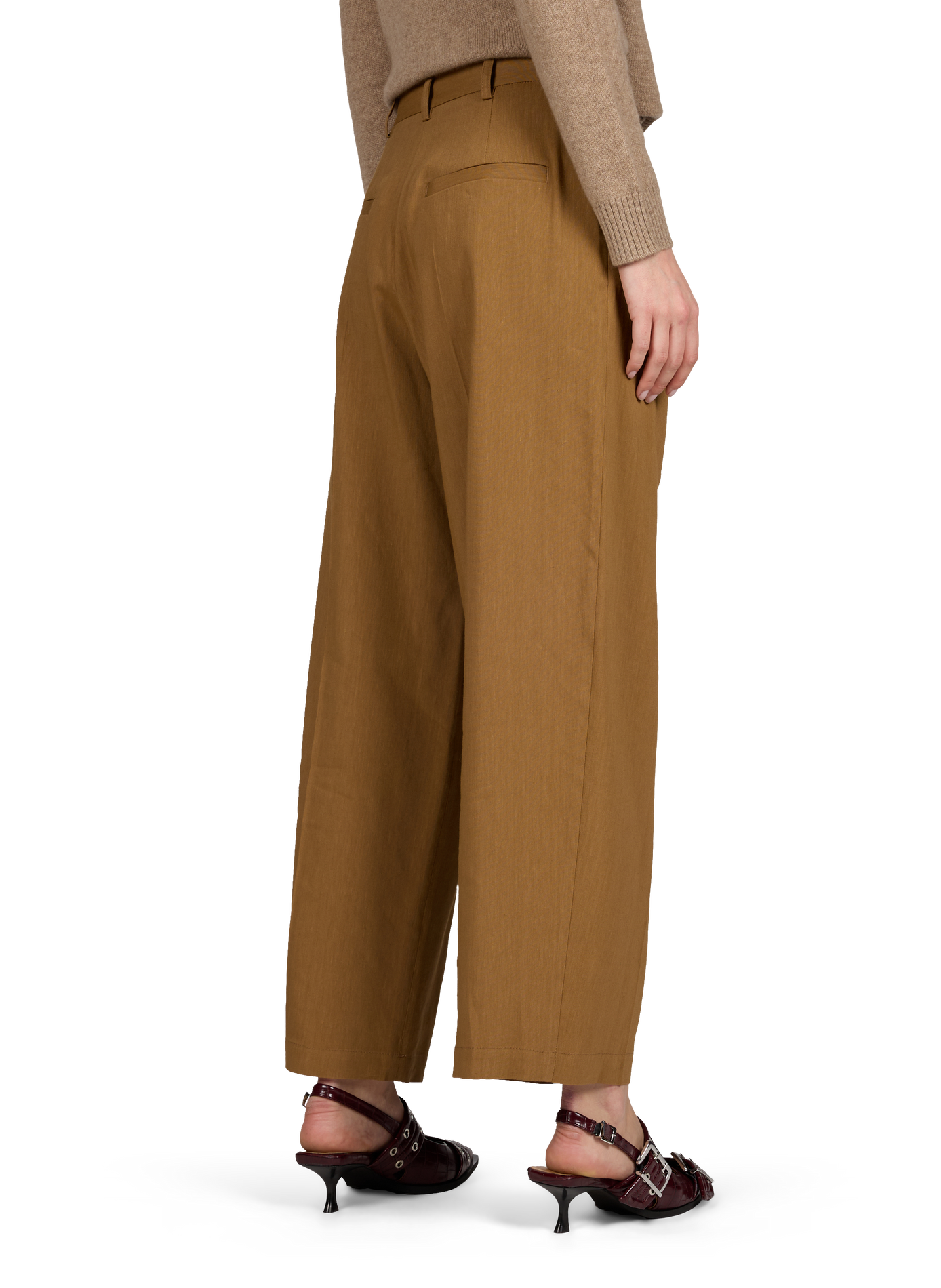 Pantalon Ruben en lin TELA Marron