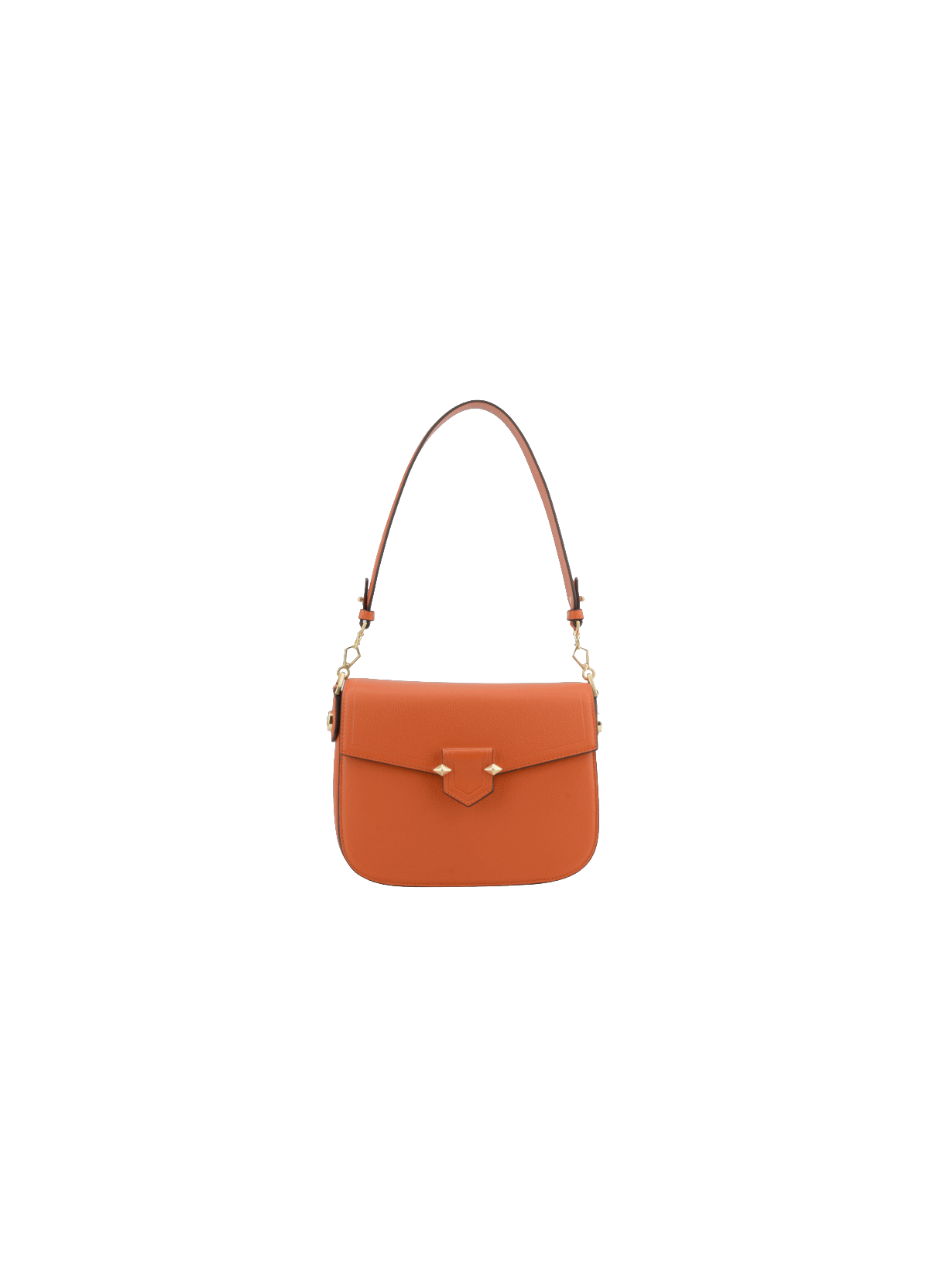 Sèvres | sac porté main et épaule mm en cuir de vachette POURCHET Orange